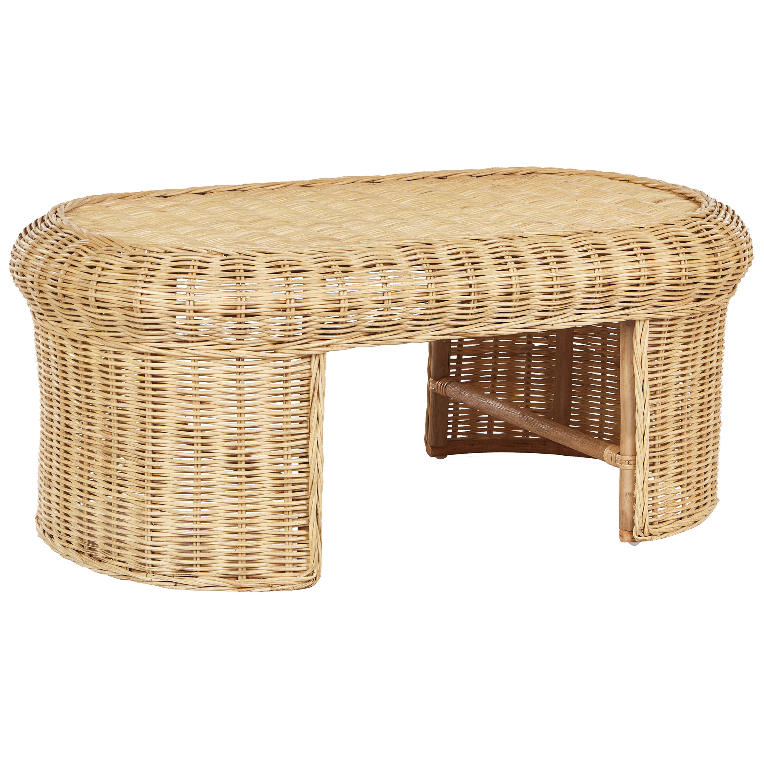 Tuintafel 96 x 60 cm Rotan Natuurlijk LIVADEIA