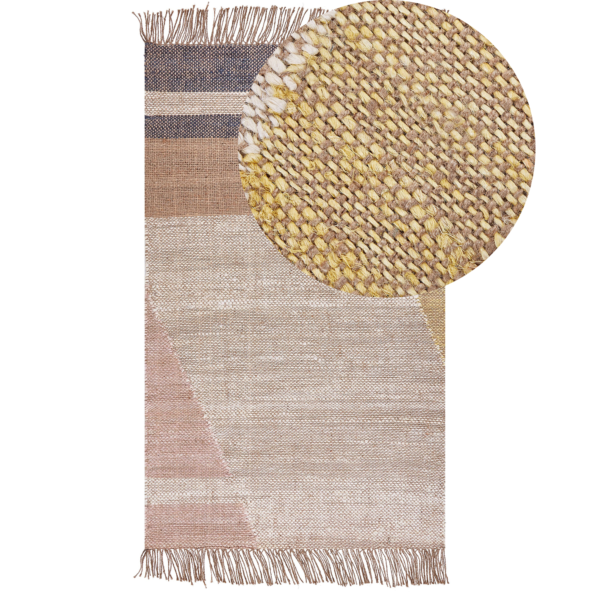 Vloerkleed jute bruin 80 x 150 cm SAMLAR