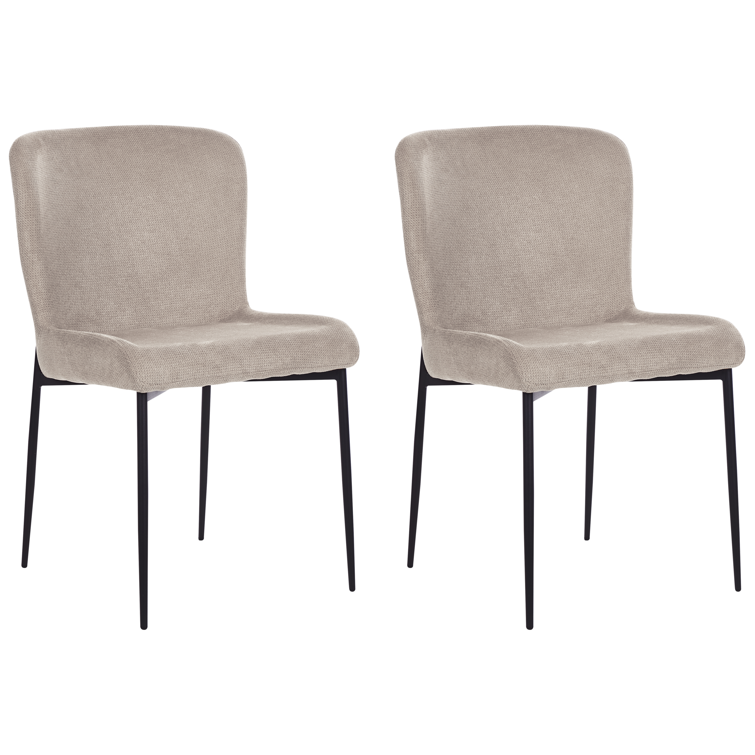 Eetkamerstoel Set van 2 Stof Taupe ADA