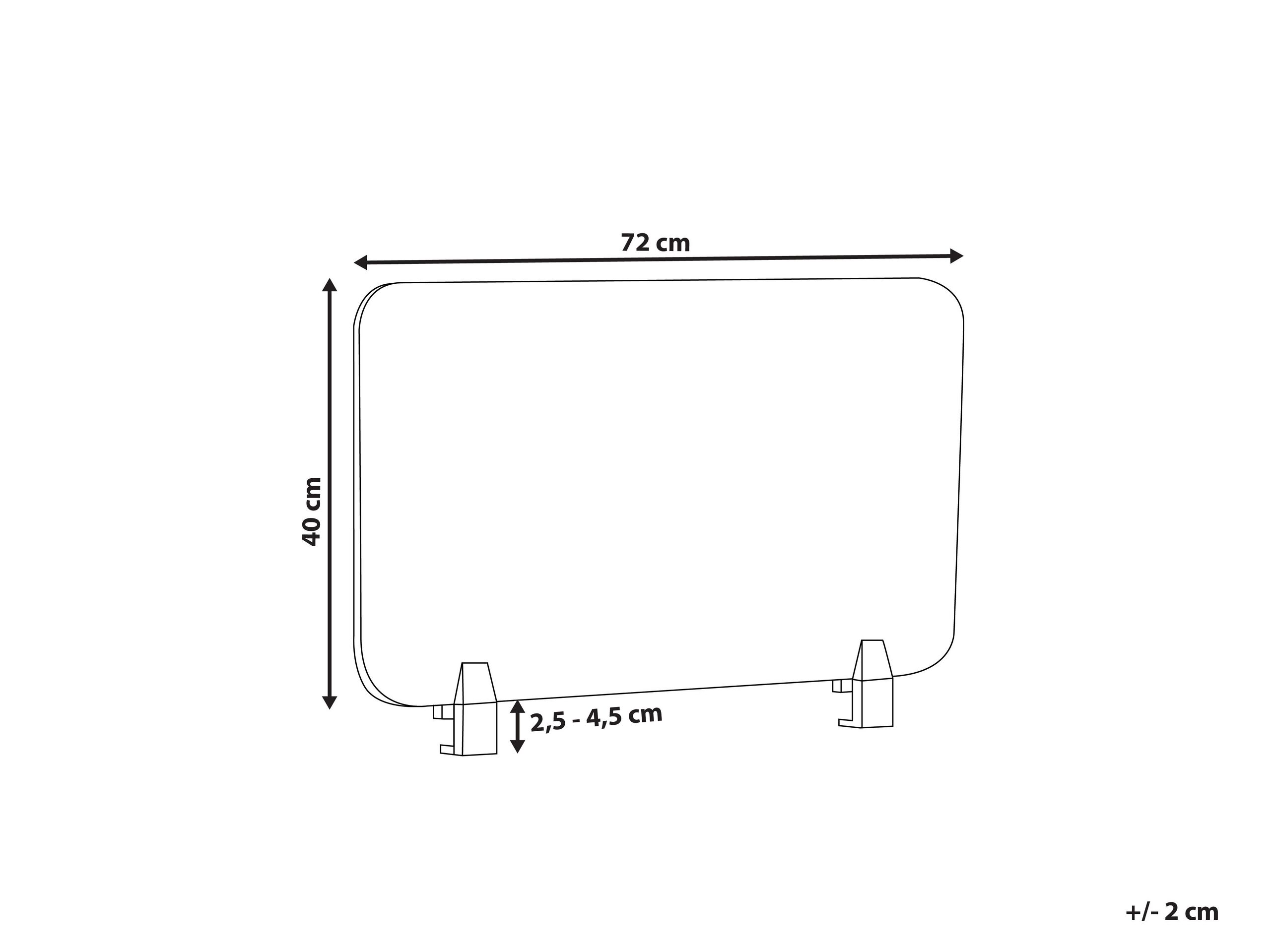 Pannello Divisorio Fonoassorbente Beliani Per Scrivania - Beige 72x40cm In PET - Foto 5