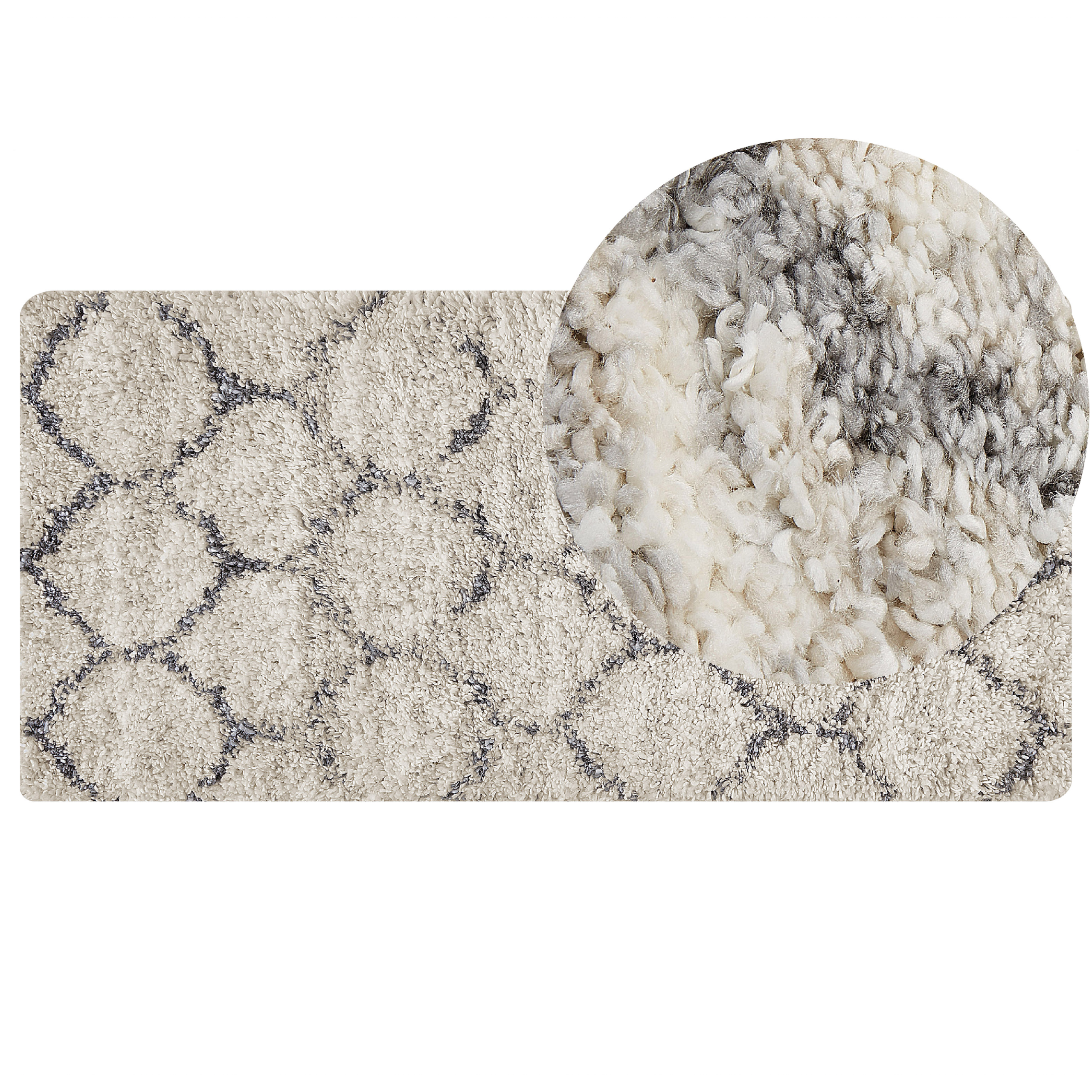 Vloerkleed polypropyleen lichtbeige/grijs 80 x 150 cm YEREVAN