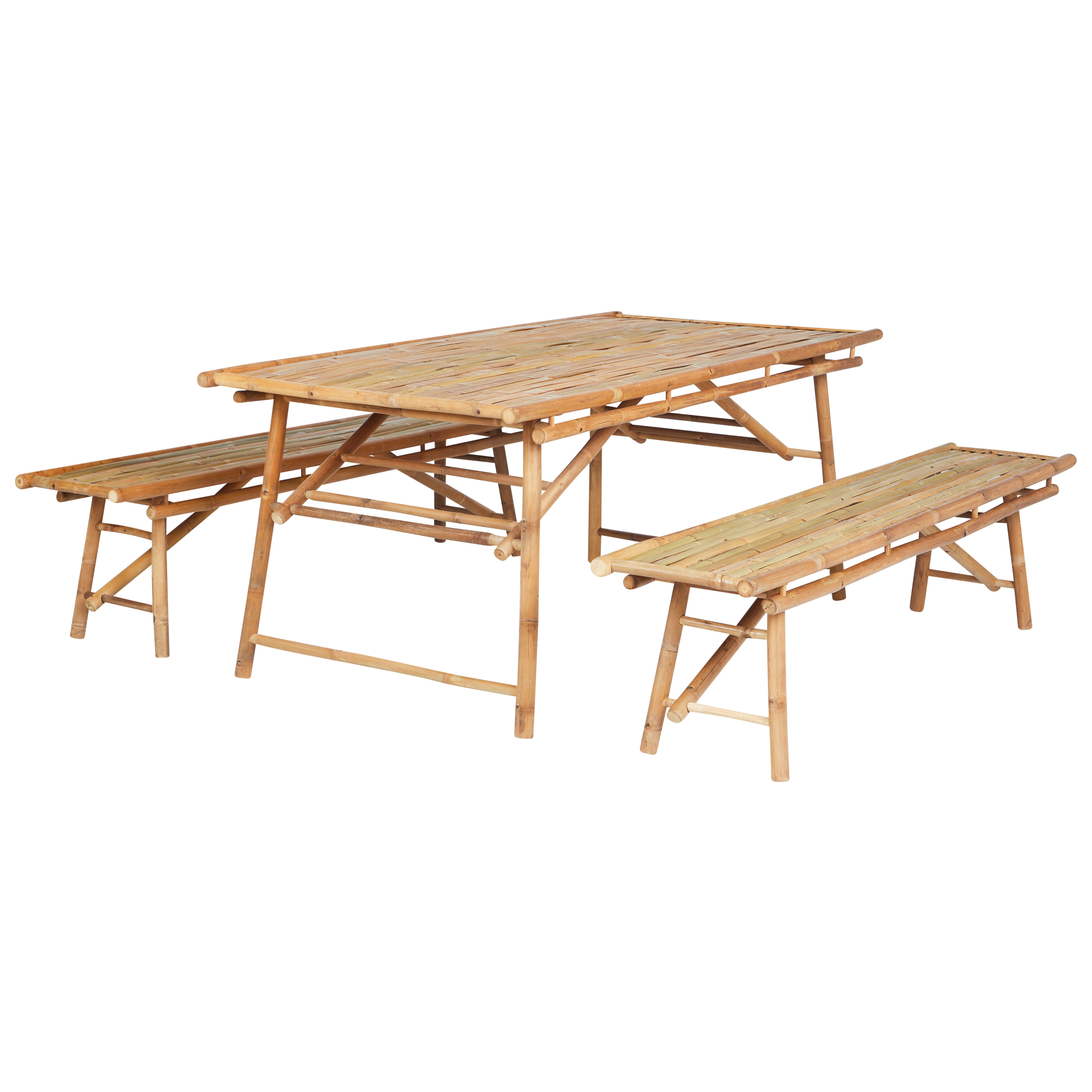 Tuintafelset Massief hout Lichte houtkleur TINDARI