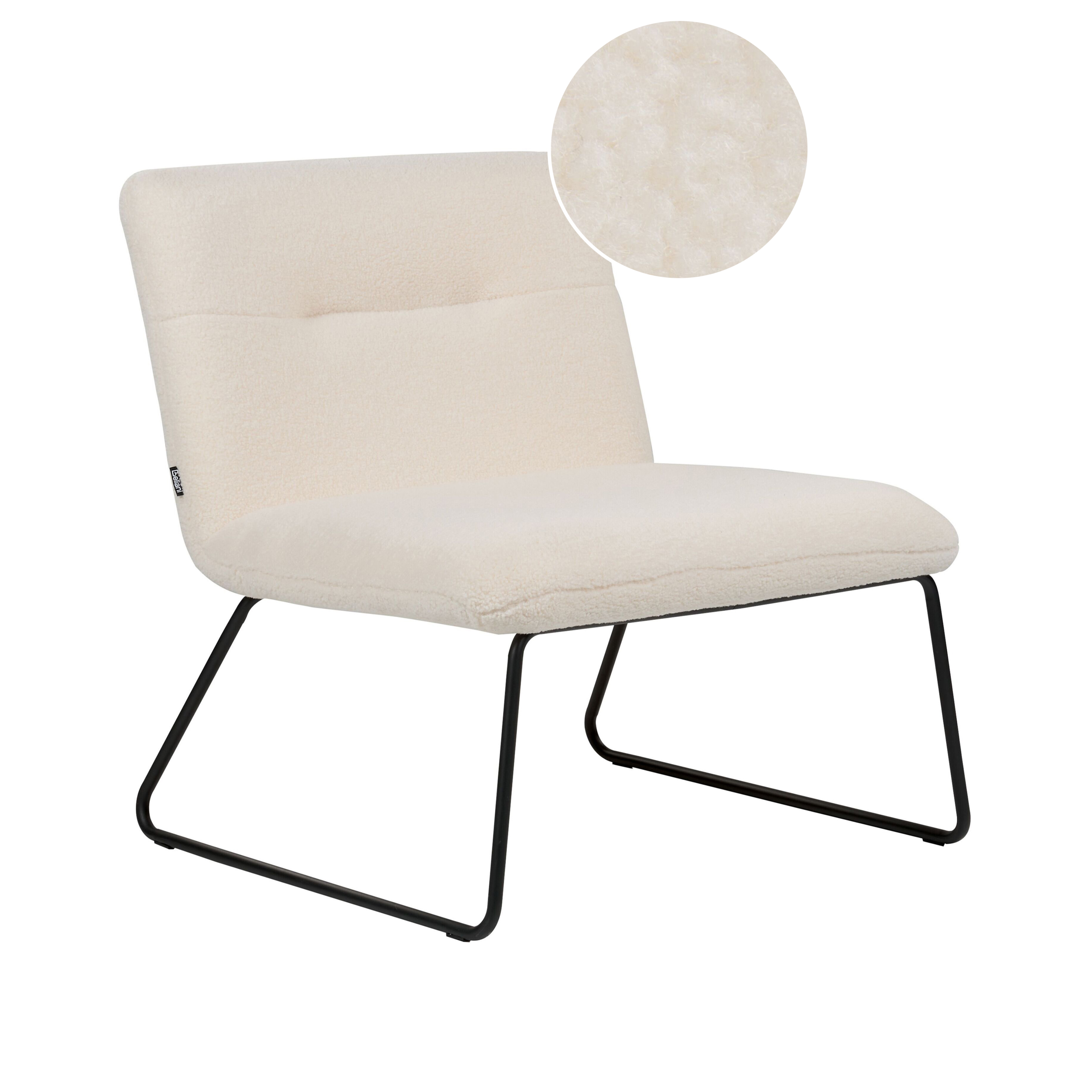 Fauteuil Bouclé Wit COTULLA