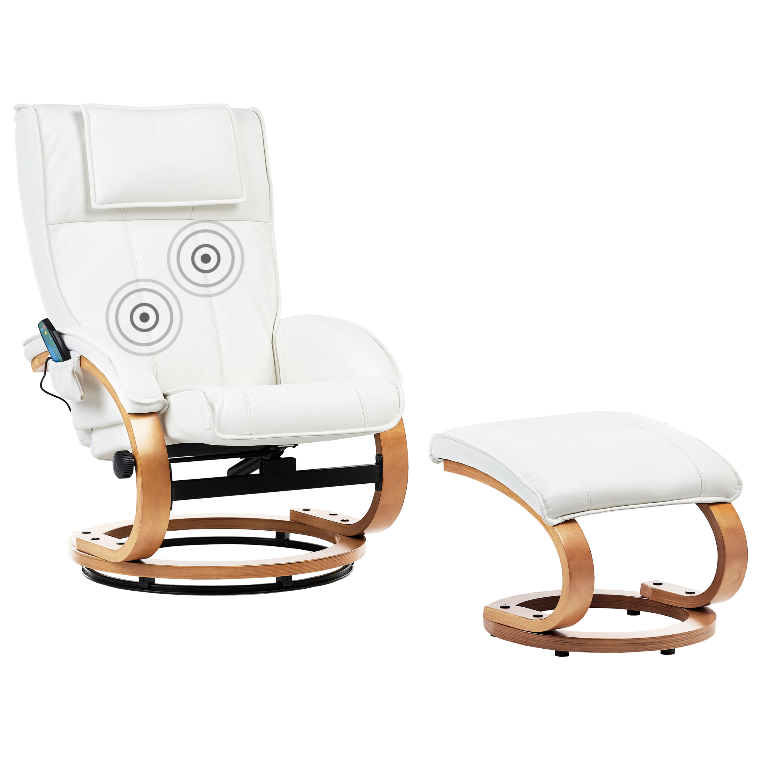 Massagestoel Kunstleer Lichtbeige MAJESTIC