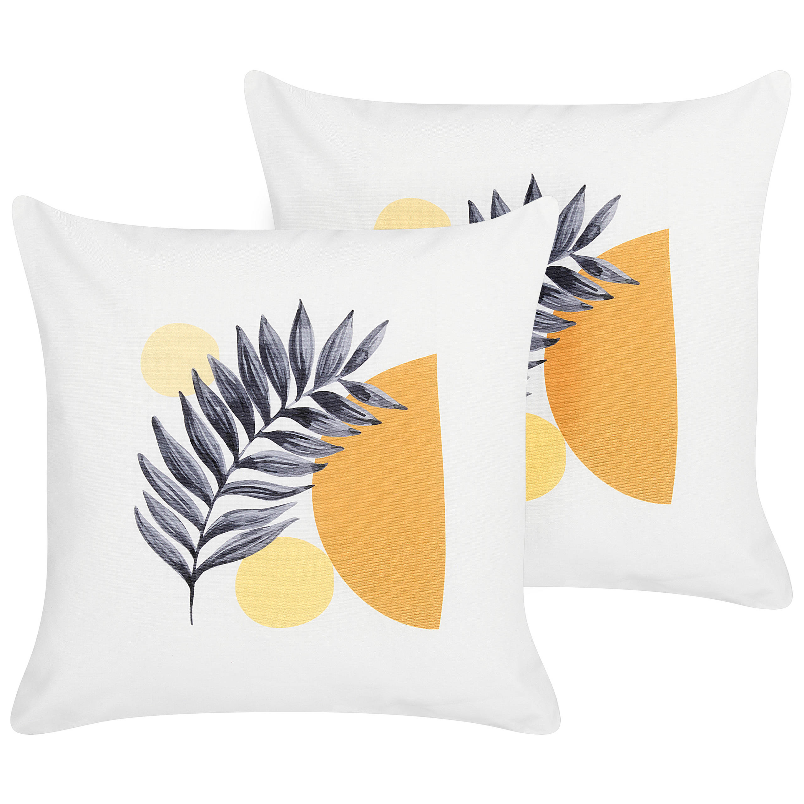 Tuinkussen set van 2 bladeren wit 45 x 45 cm VIOZENE