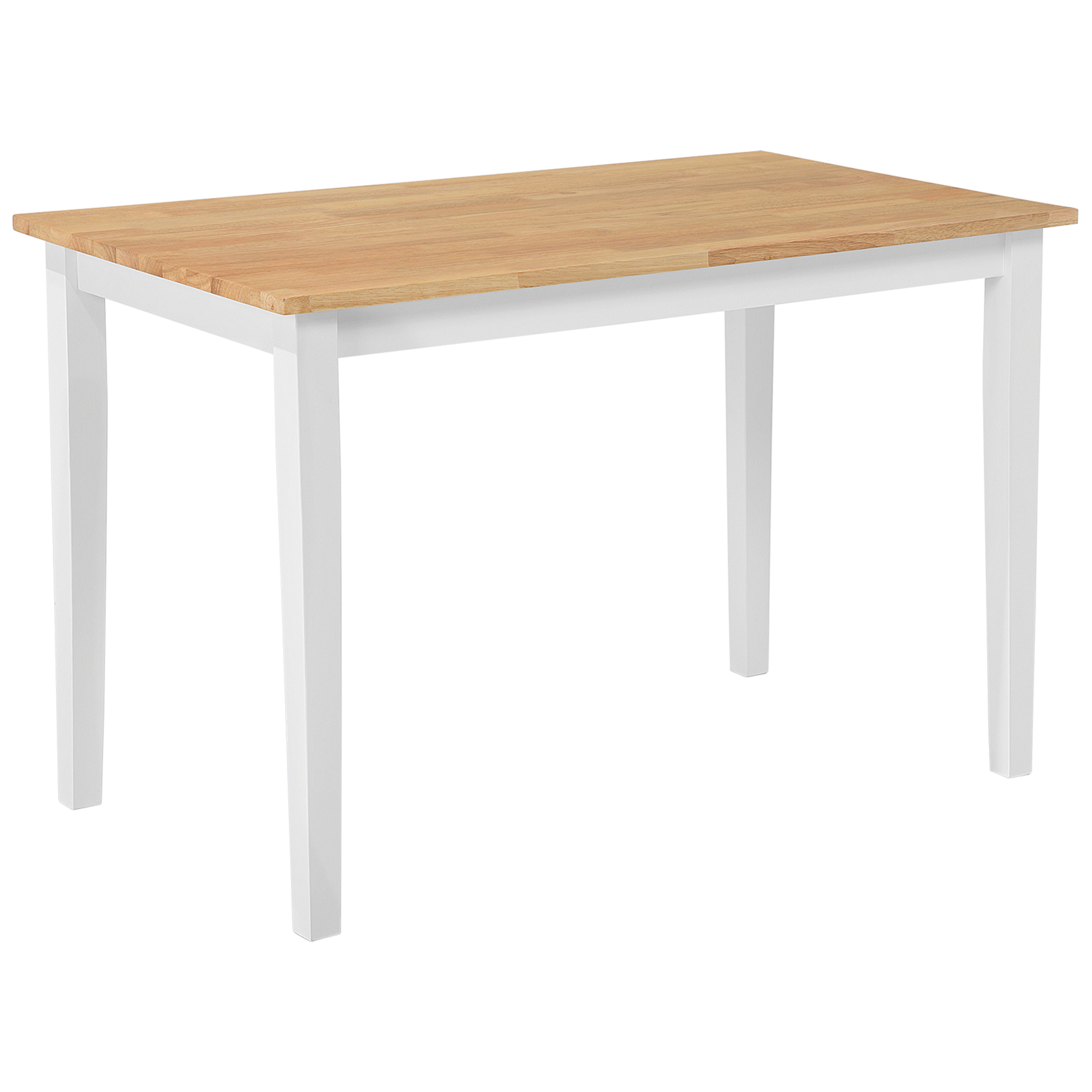 Eettafel rubberhout wit 114 x 68 cm GEORGIA