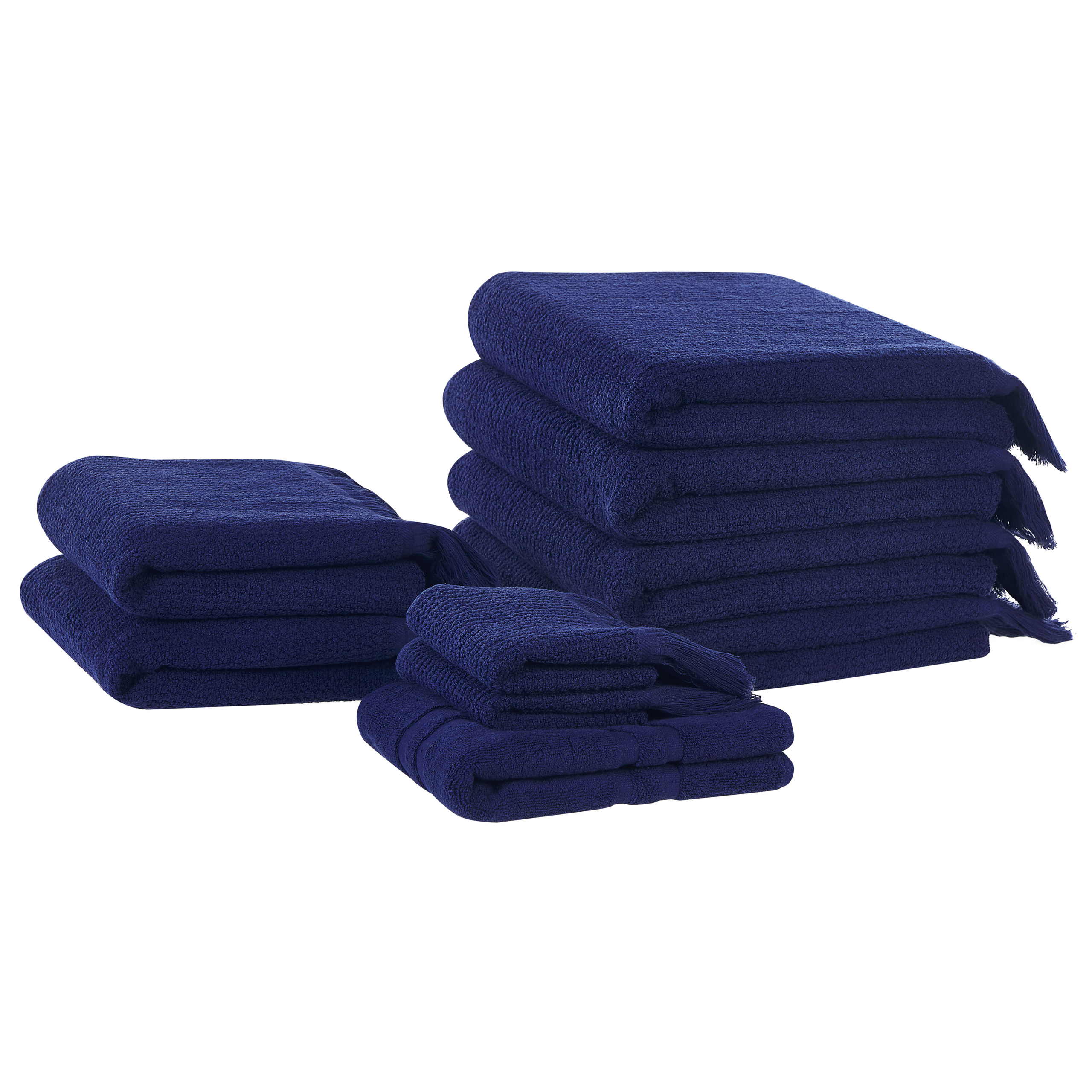 Handdoek set van 9 katoen blauw ATIU