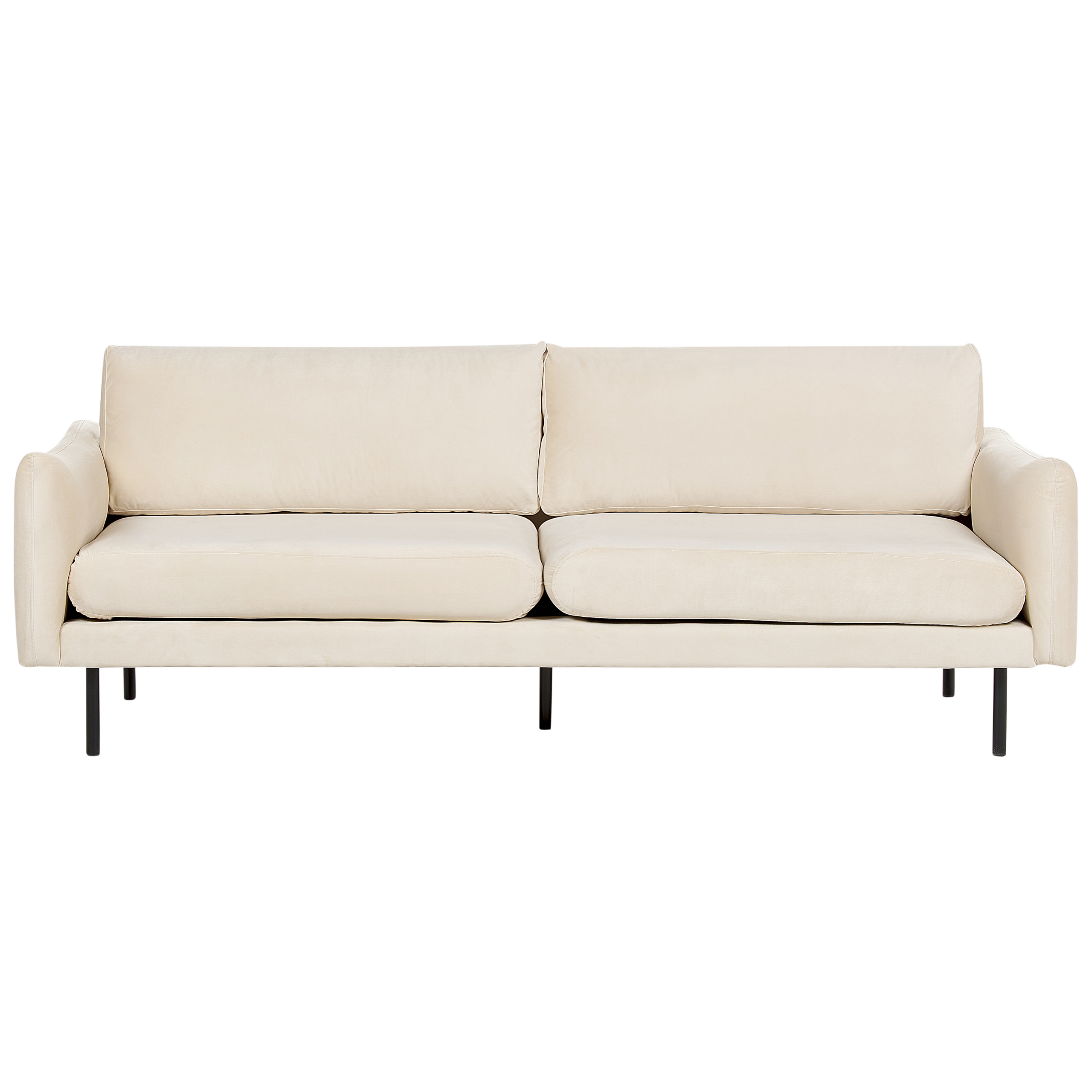 Driezitsbank fluweel lichtbeige VINTERBRO