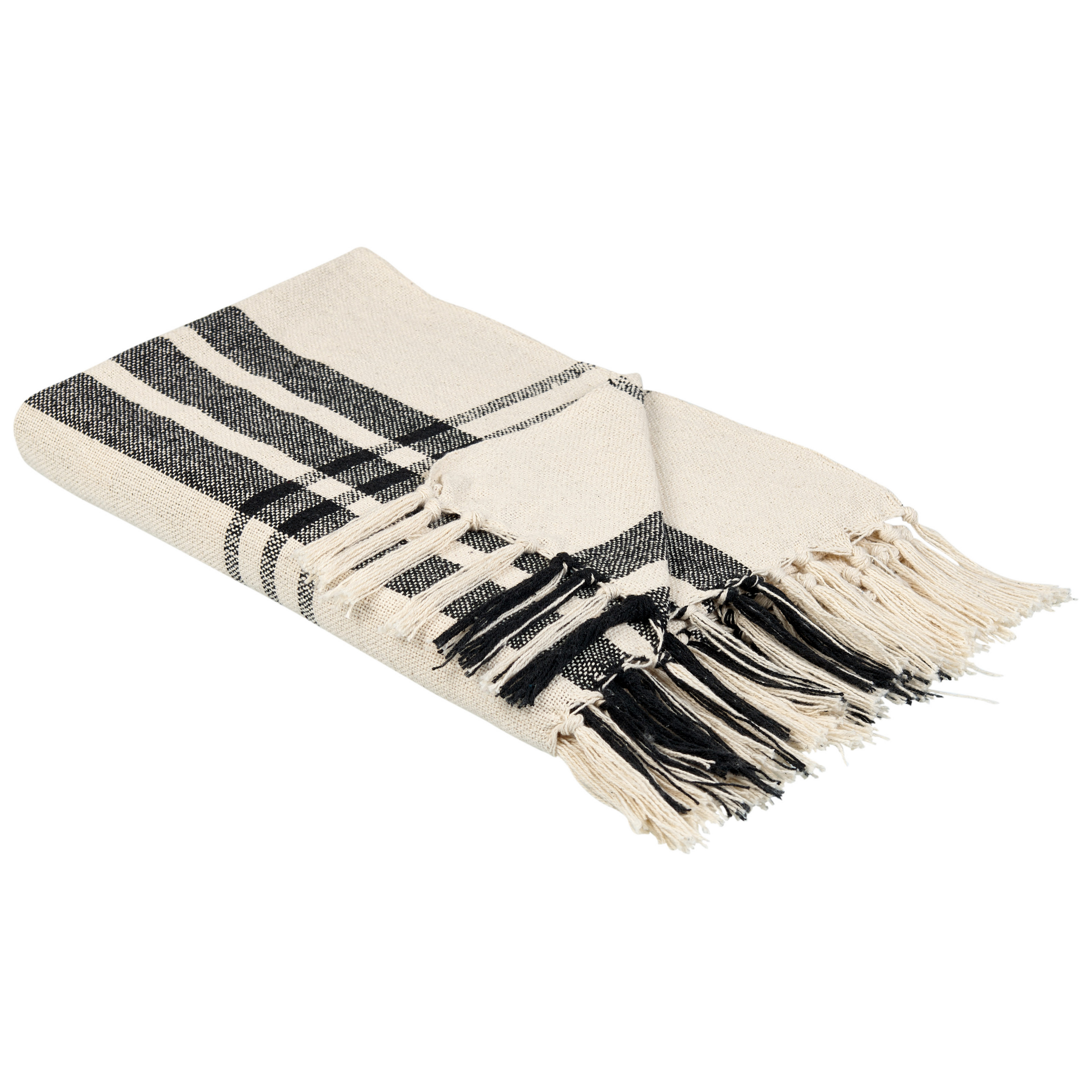 Plaid off-white/zwart 130 x 170 cm YUVALI