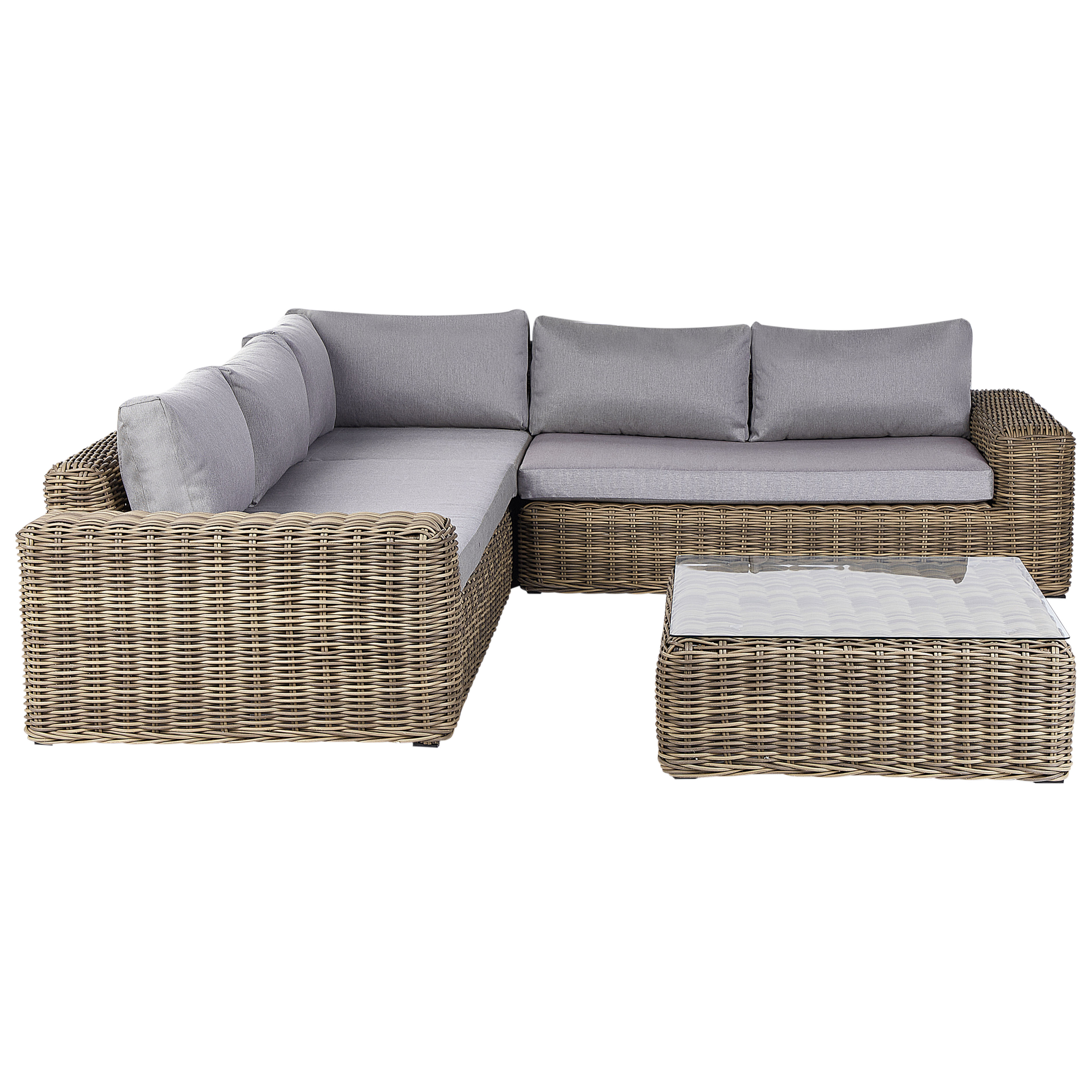 Loungeset PE rotan Lichtbruin PALERMO