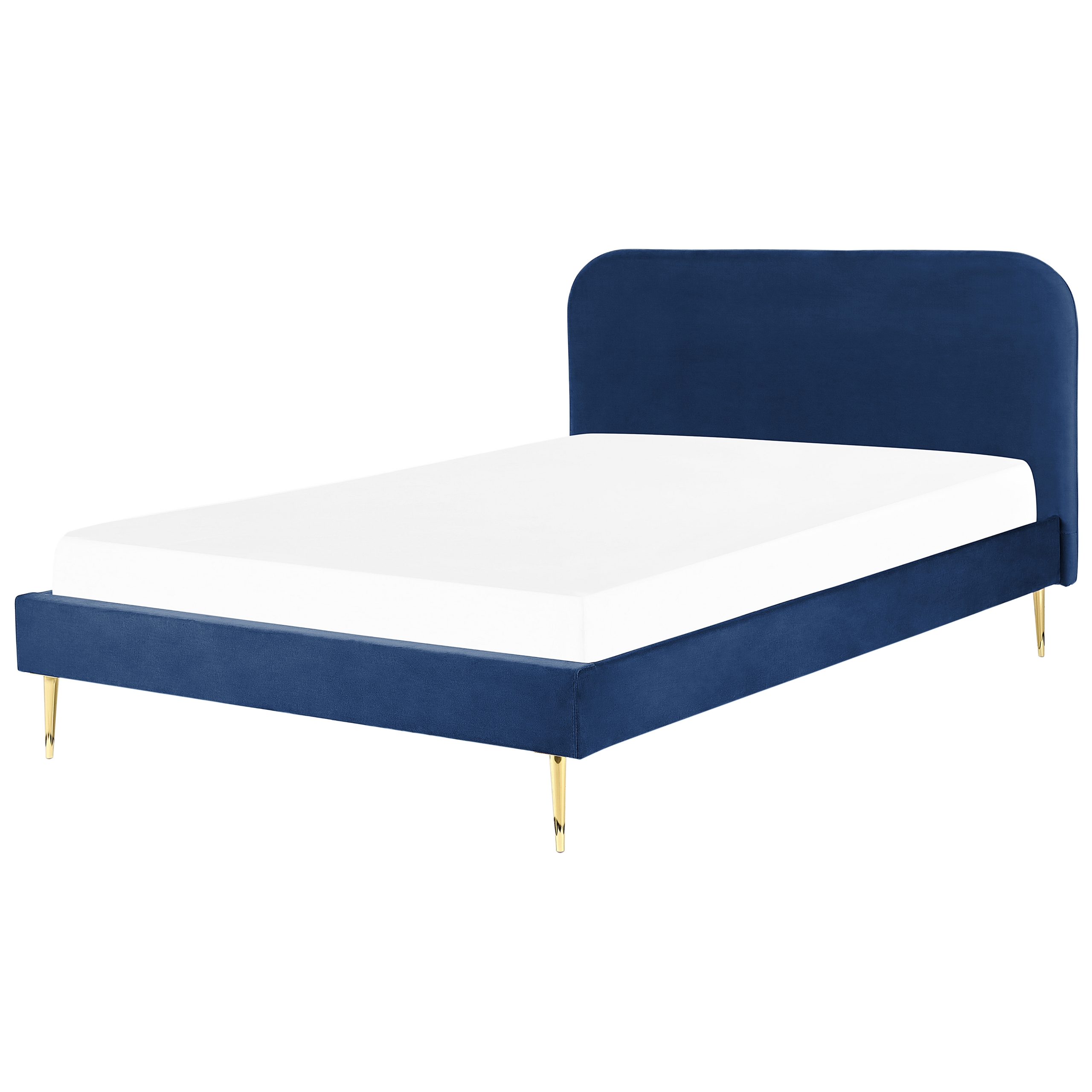 Bed fluweel marineblauw 180 x 200 cm FLAYAT