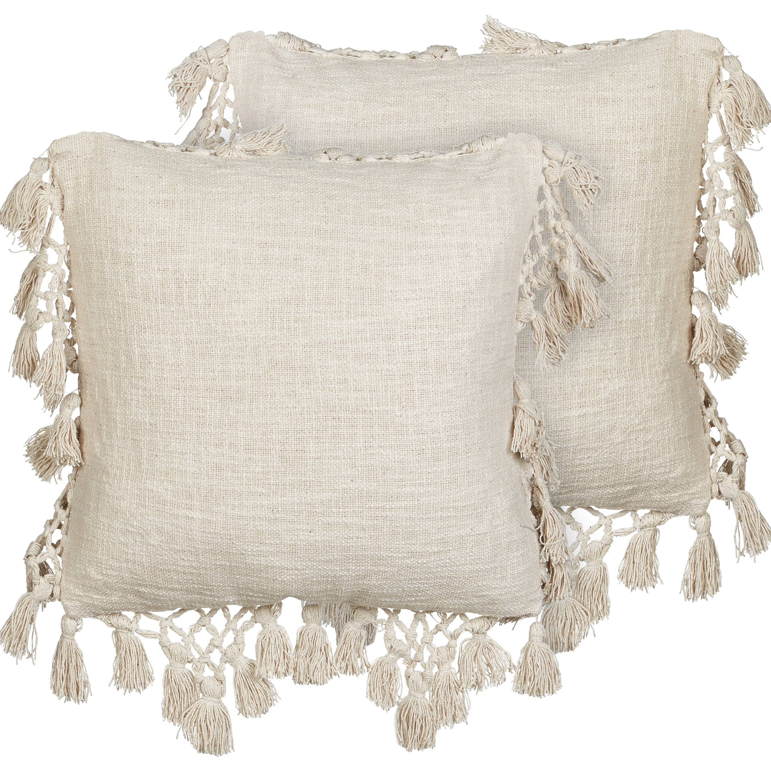 Set van 2 kussens Katoen Beige OLEARIA 45 x 45 cm