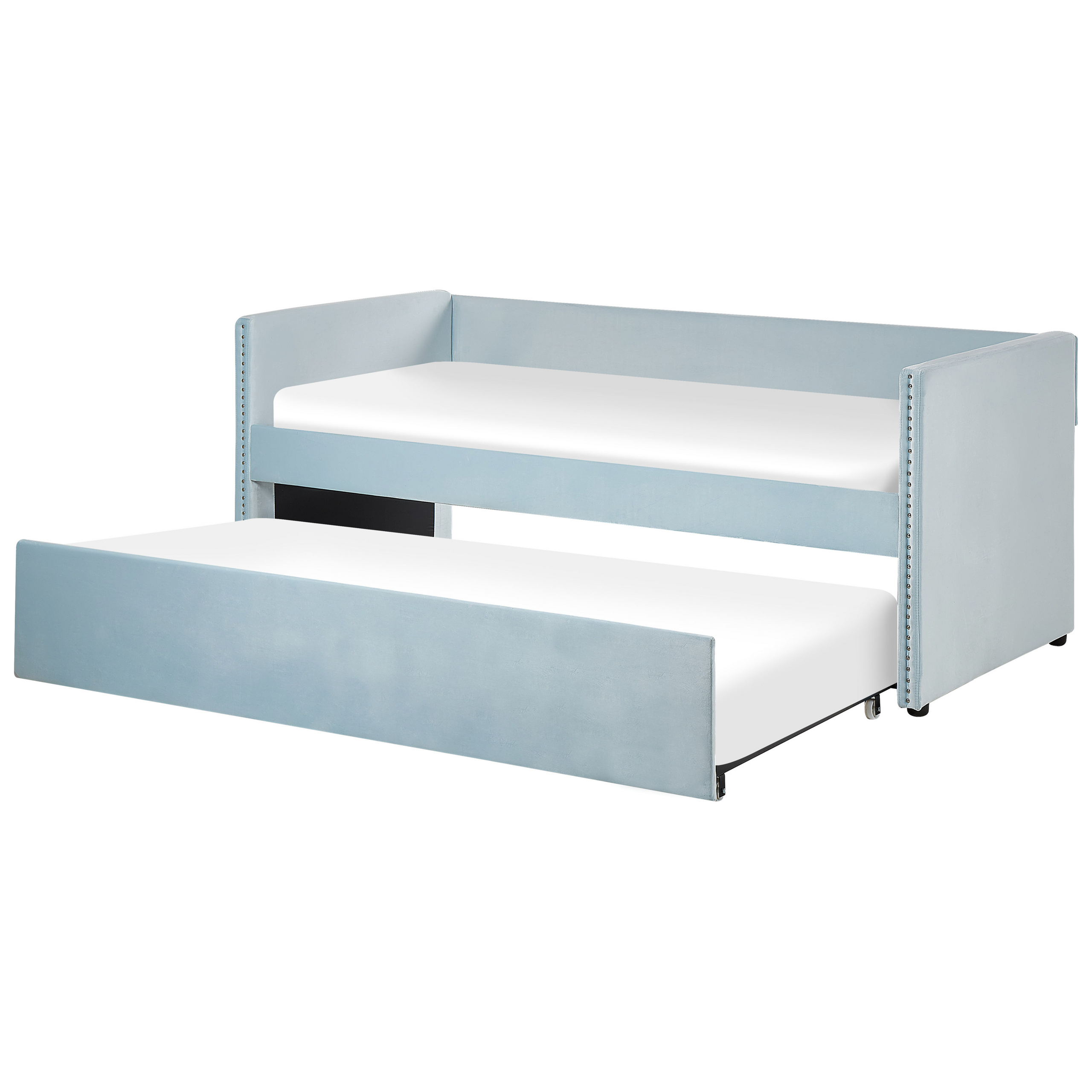 Bedbank fluweel lichtblauw 90 x 200 cm TROYES