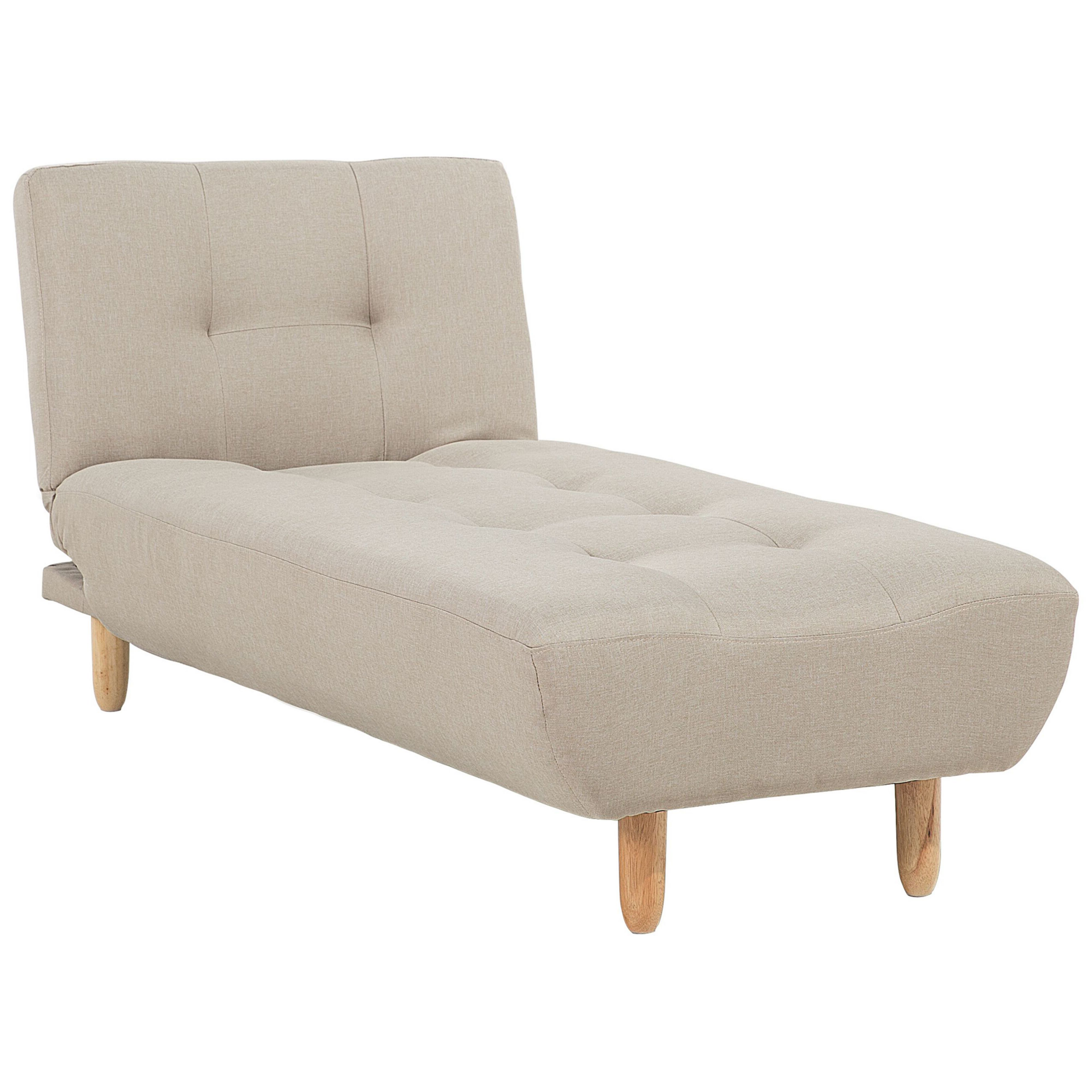 Chaise longue stof beige ALSTEN