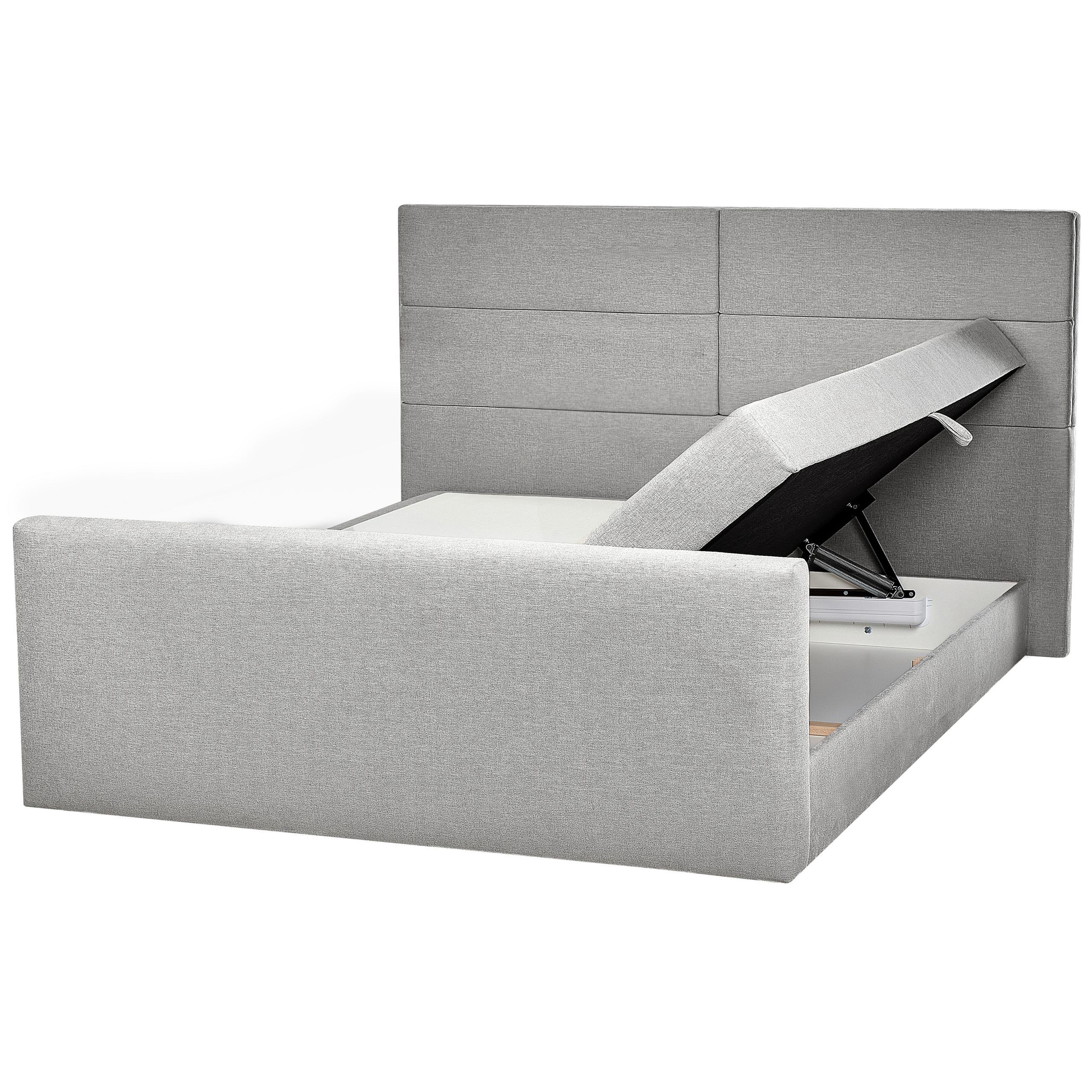 Boxspring stof lichtgrijs 180 x 200 cm ARISTOCRAT