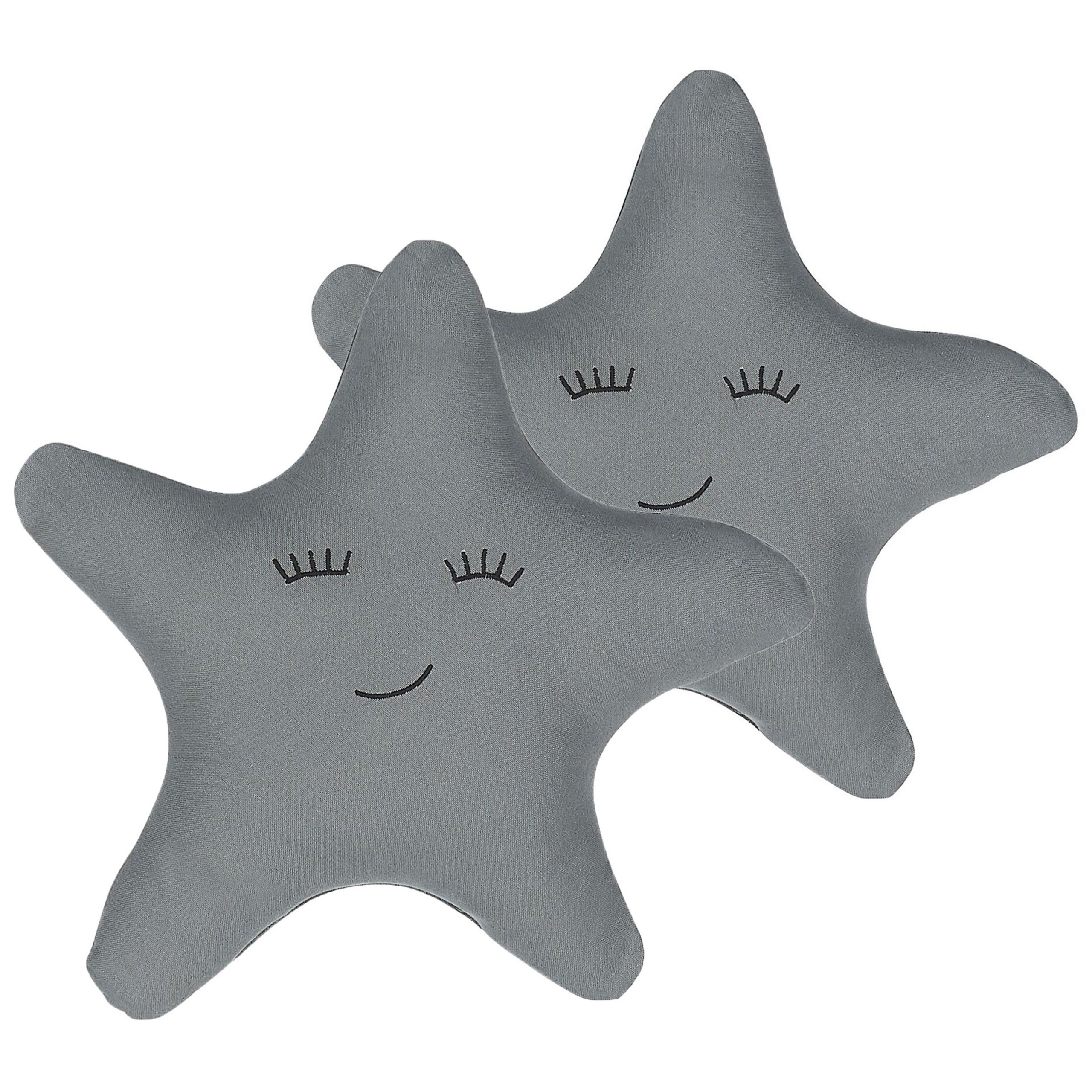 Set van 2 kussens Katoen Grijs BHOPAL 40 x 40 cm