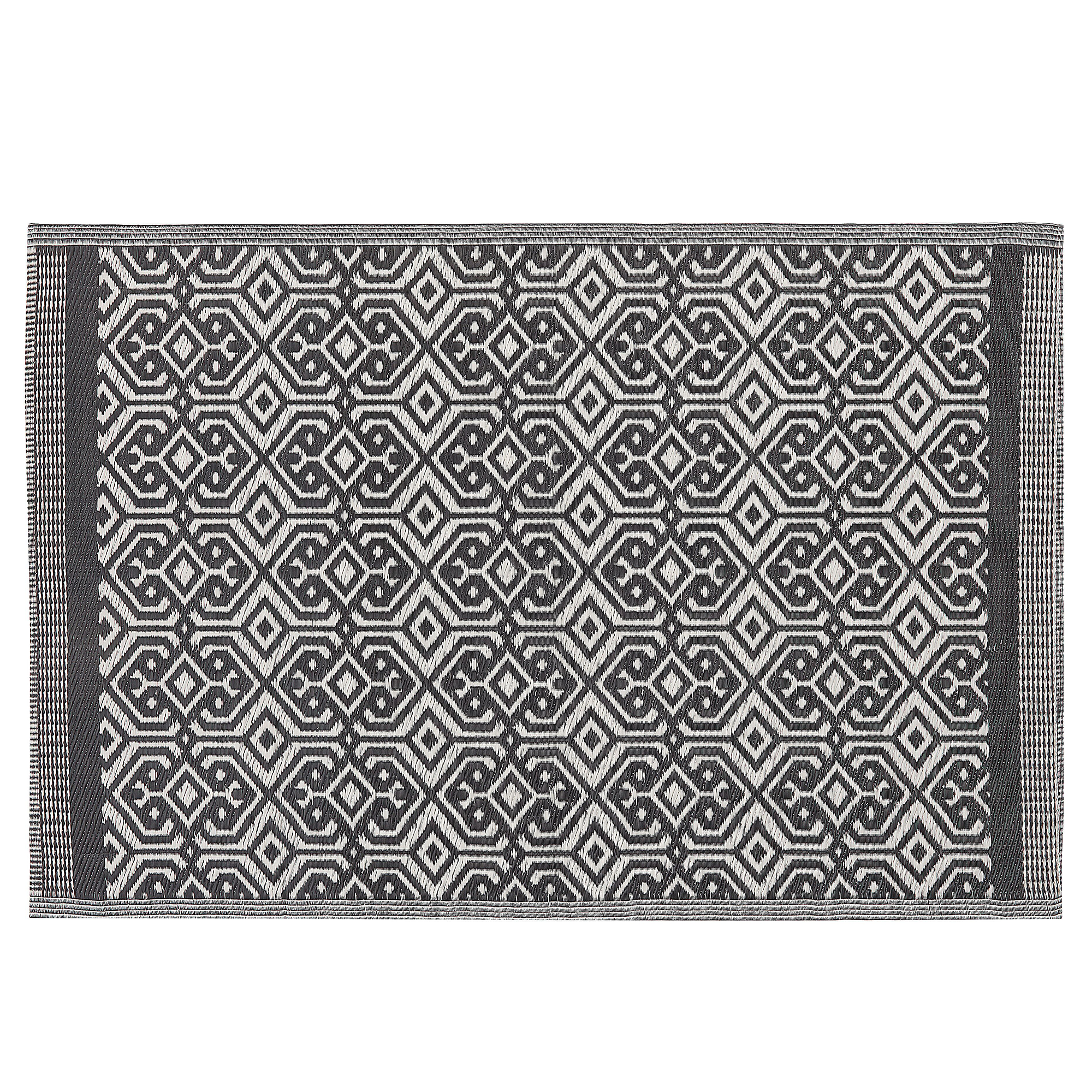Vloerkleed polypropyleen zwart 120 x 180 cm BARMER