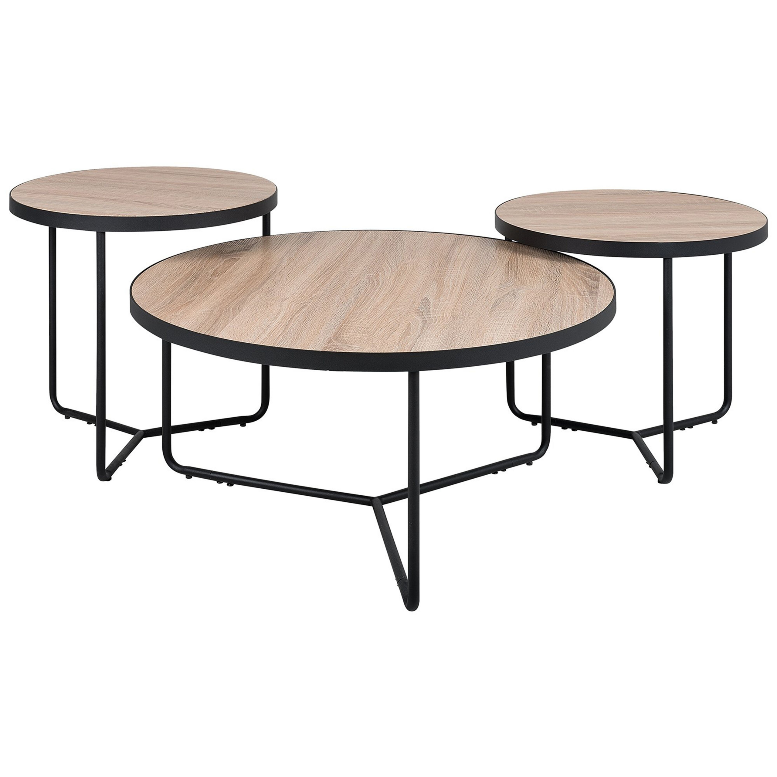 Bijzettafel MDF Houtachtig Lichte houtkleur MELODY