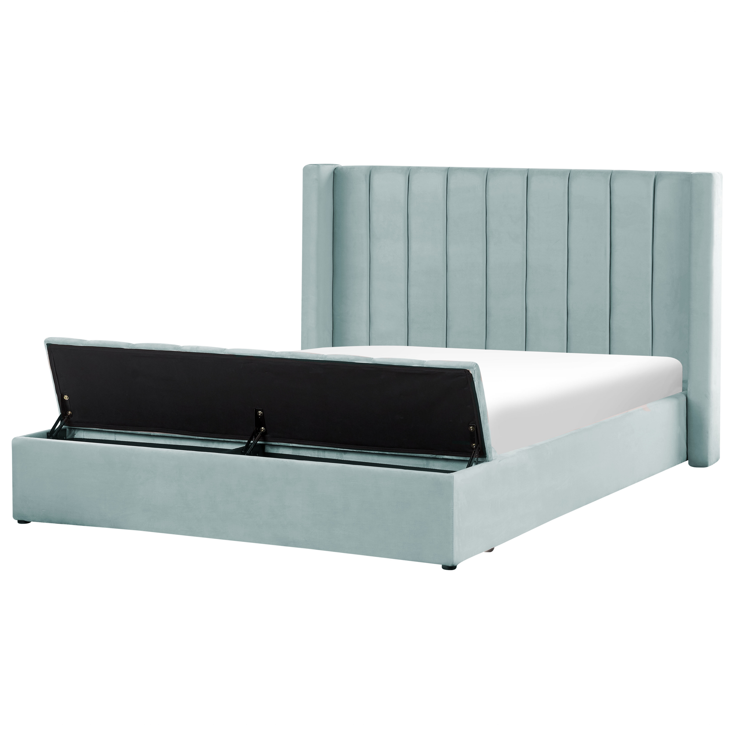 Waterbed met opbergruimte fluweel mintgroen 180 x 200 cm NOYERS