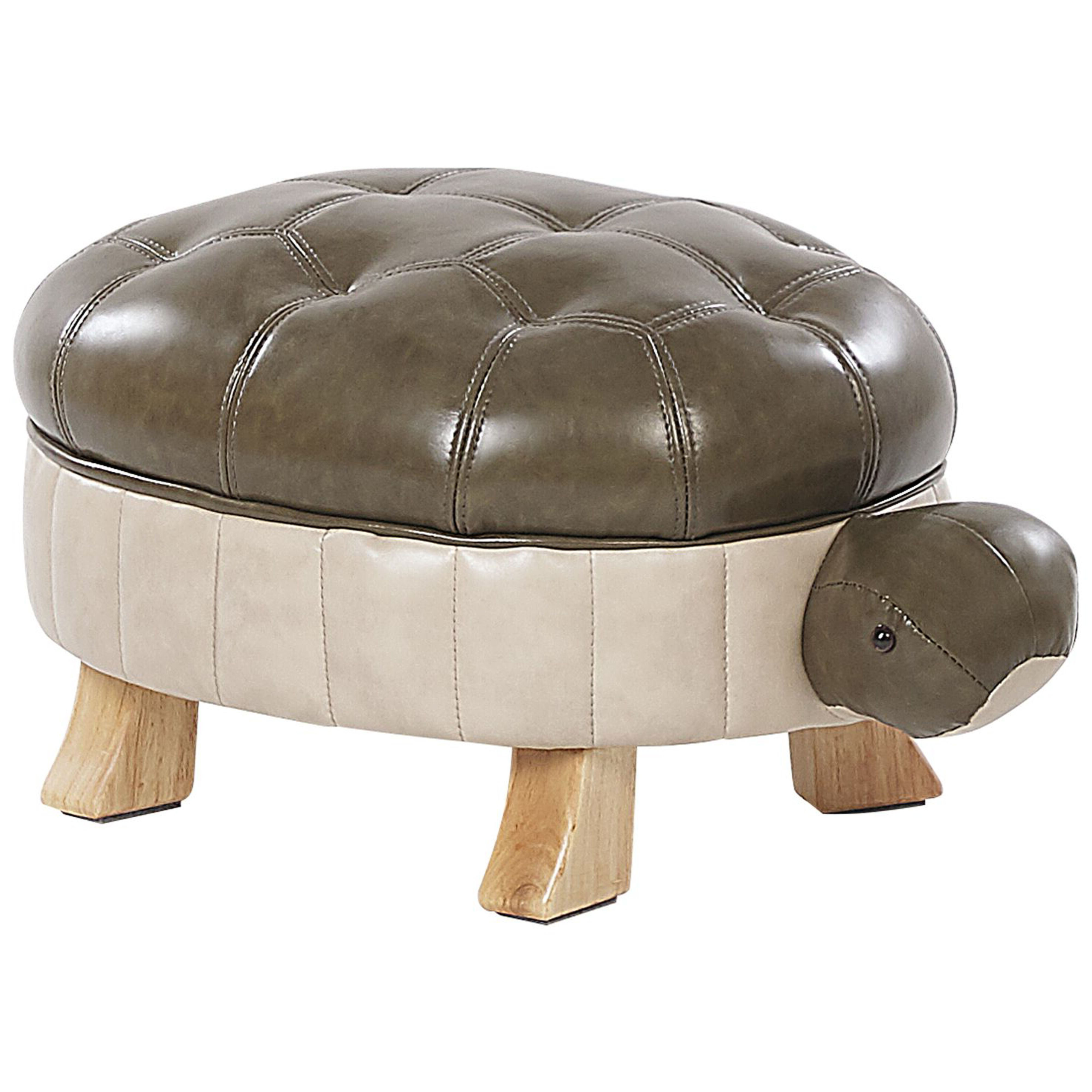 Poef kunstleer groen TURTLE