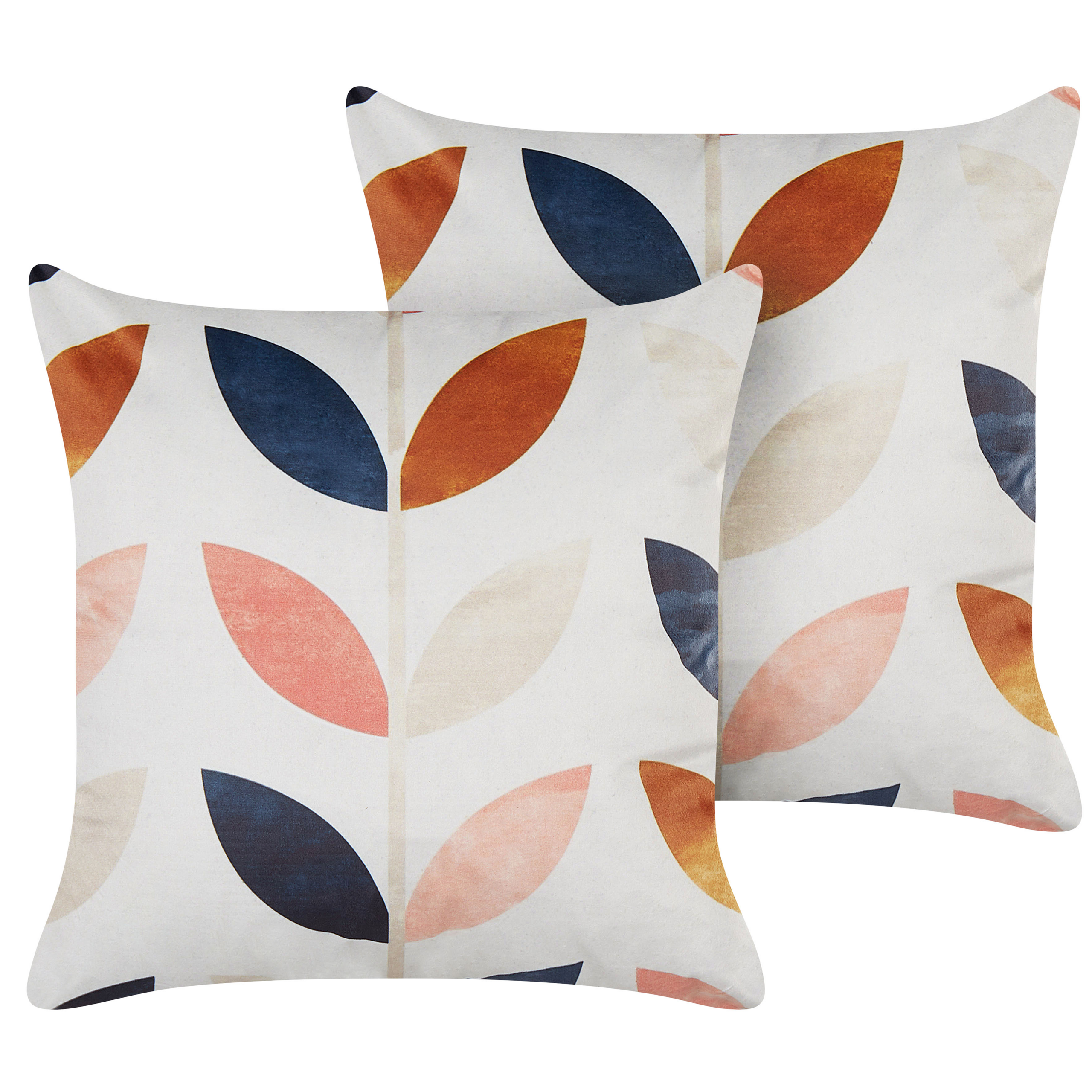Set van 2 kussens Fluweel Wit QUINOA 45 x 45 cm