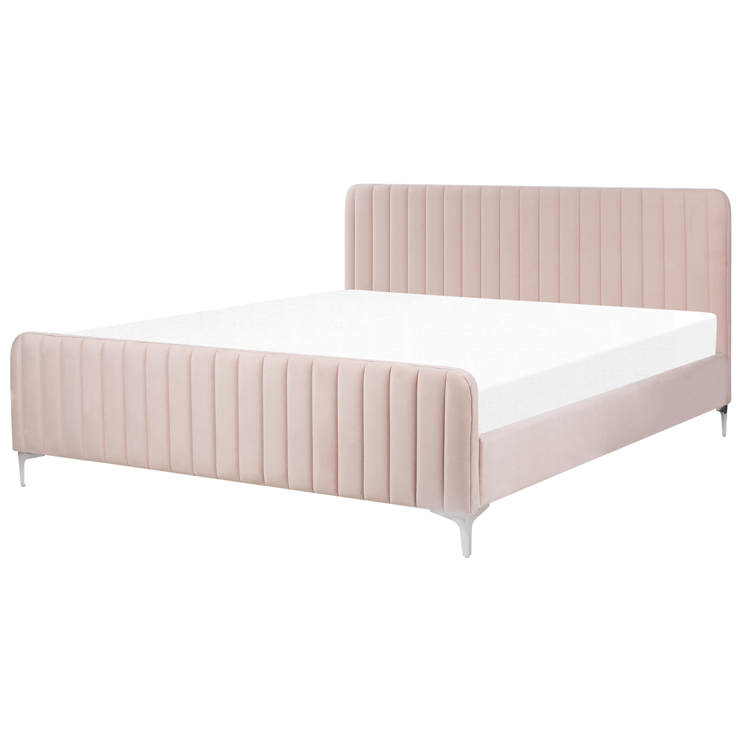 Bed fluweel roze 180 x 200 cm LUNAN