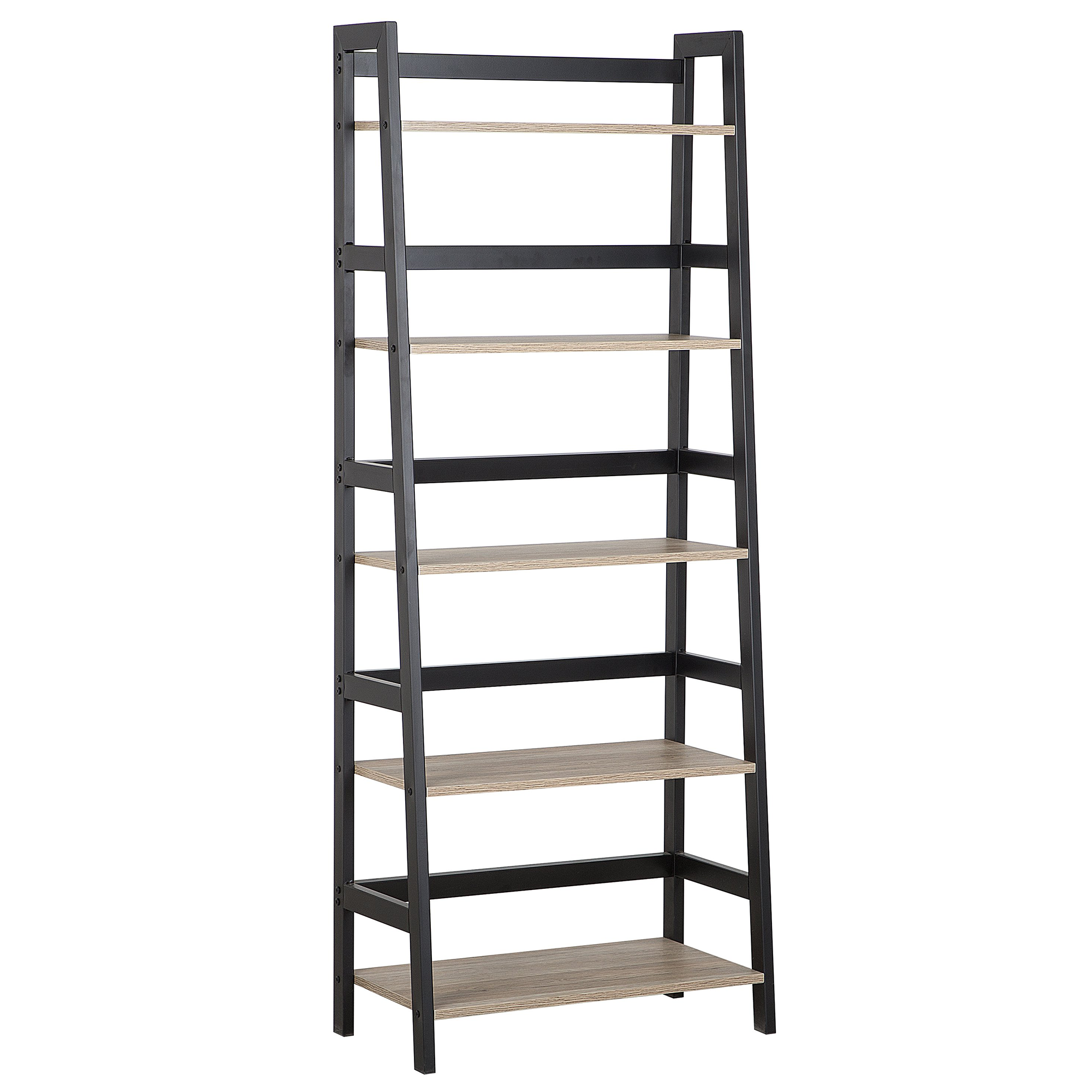 Boekenkast met 5 planken Zwart CROYDON
