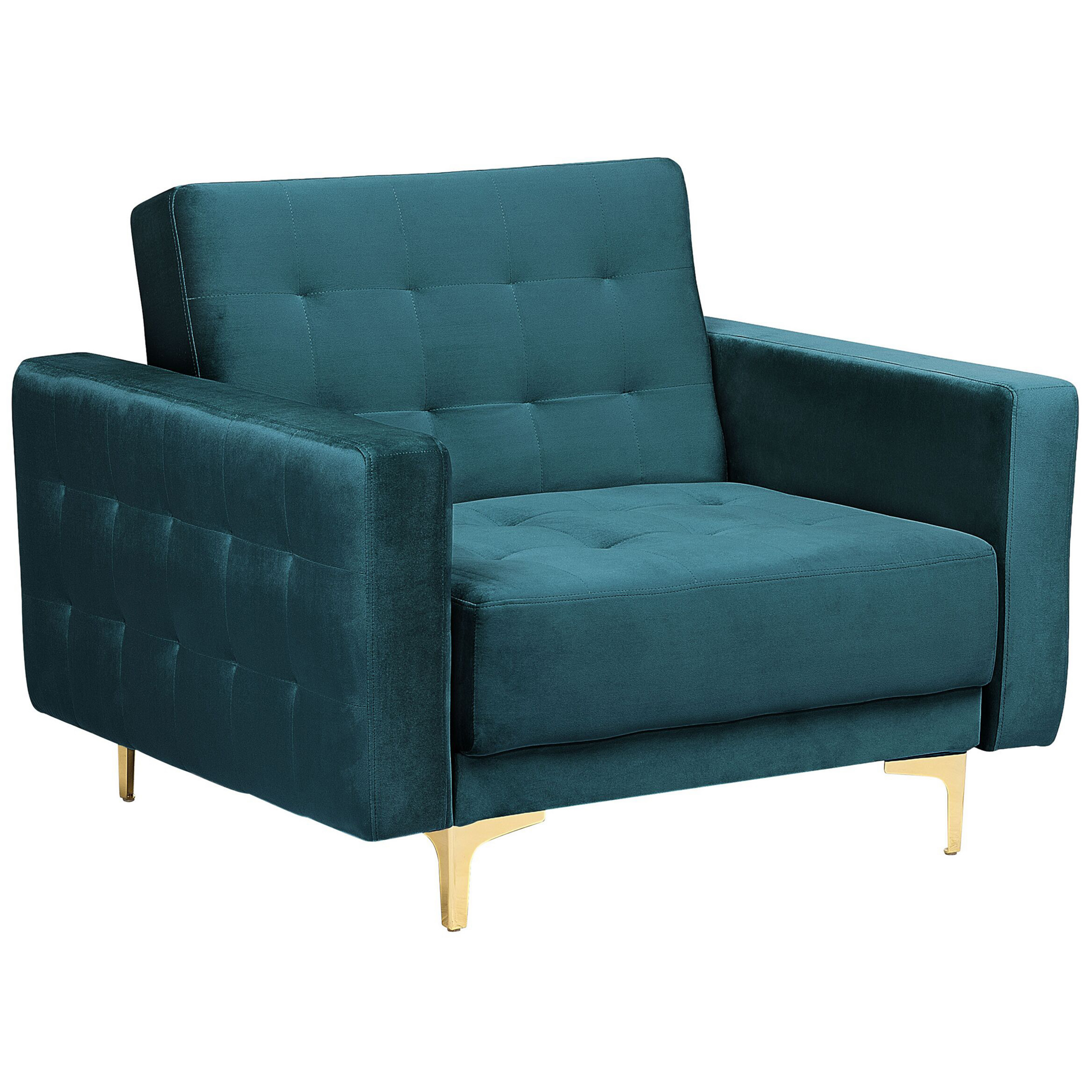 Fauteuil Fluweel Blauwgroen ABERDEEN