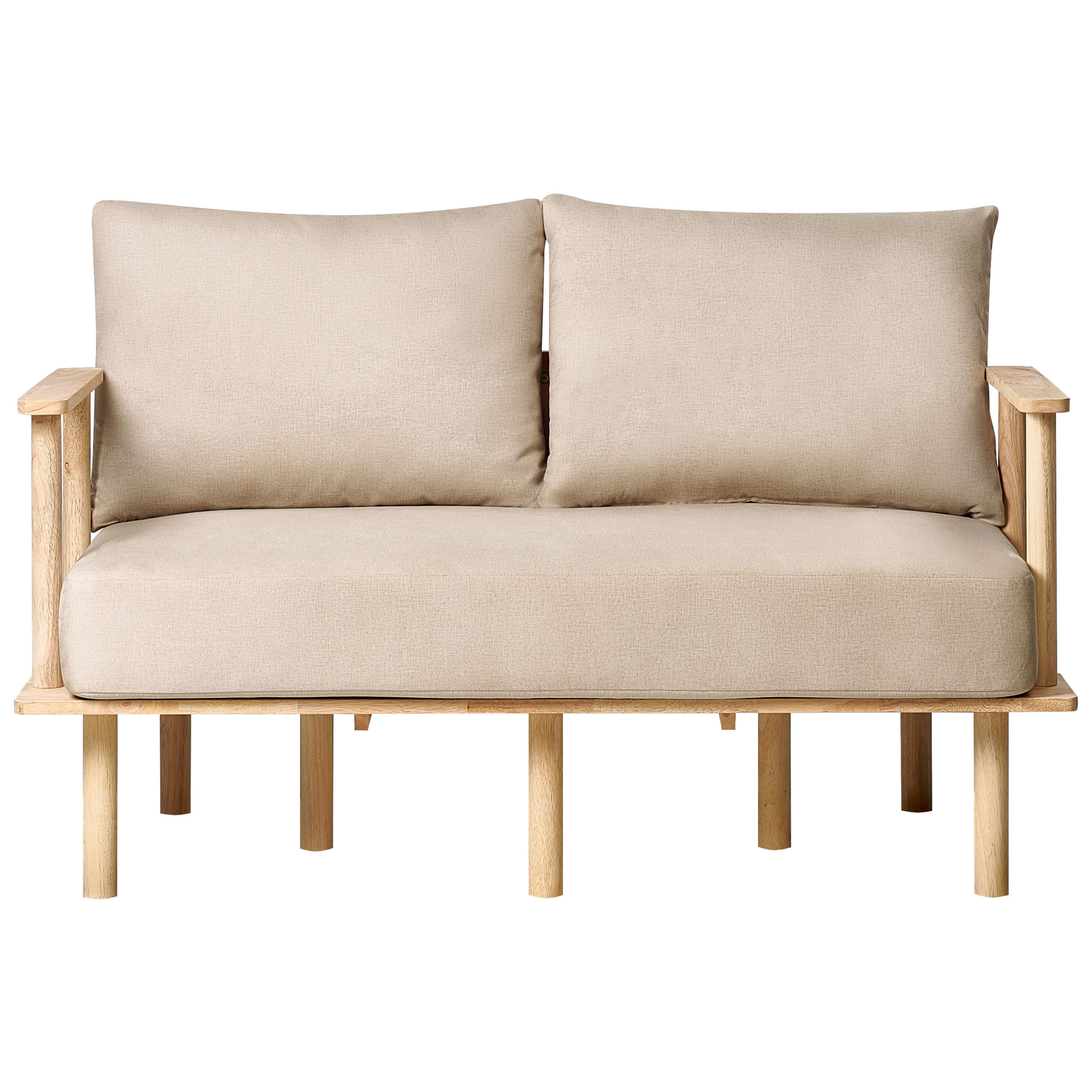 Tweezitsbank stof beige ASKER