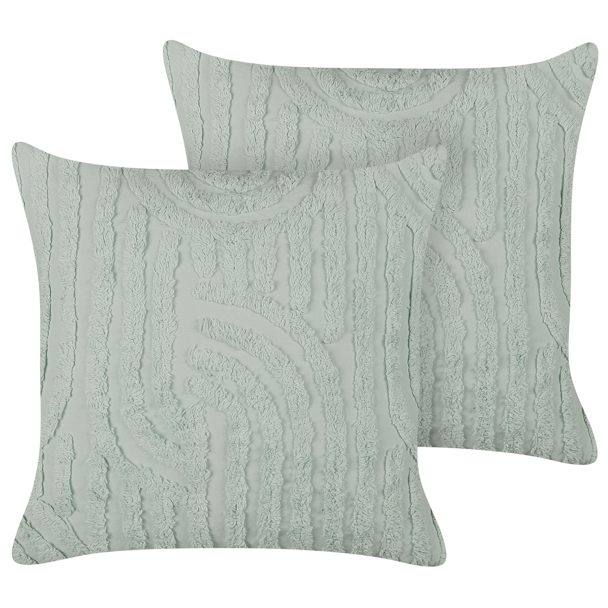 Set van 2 kussens Katoen Mintgroen TELLIMA 45 x 45 cm