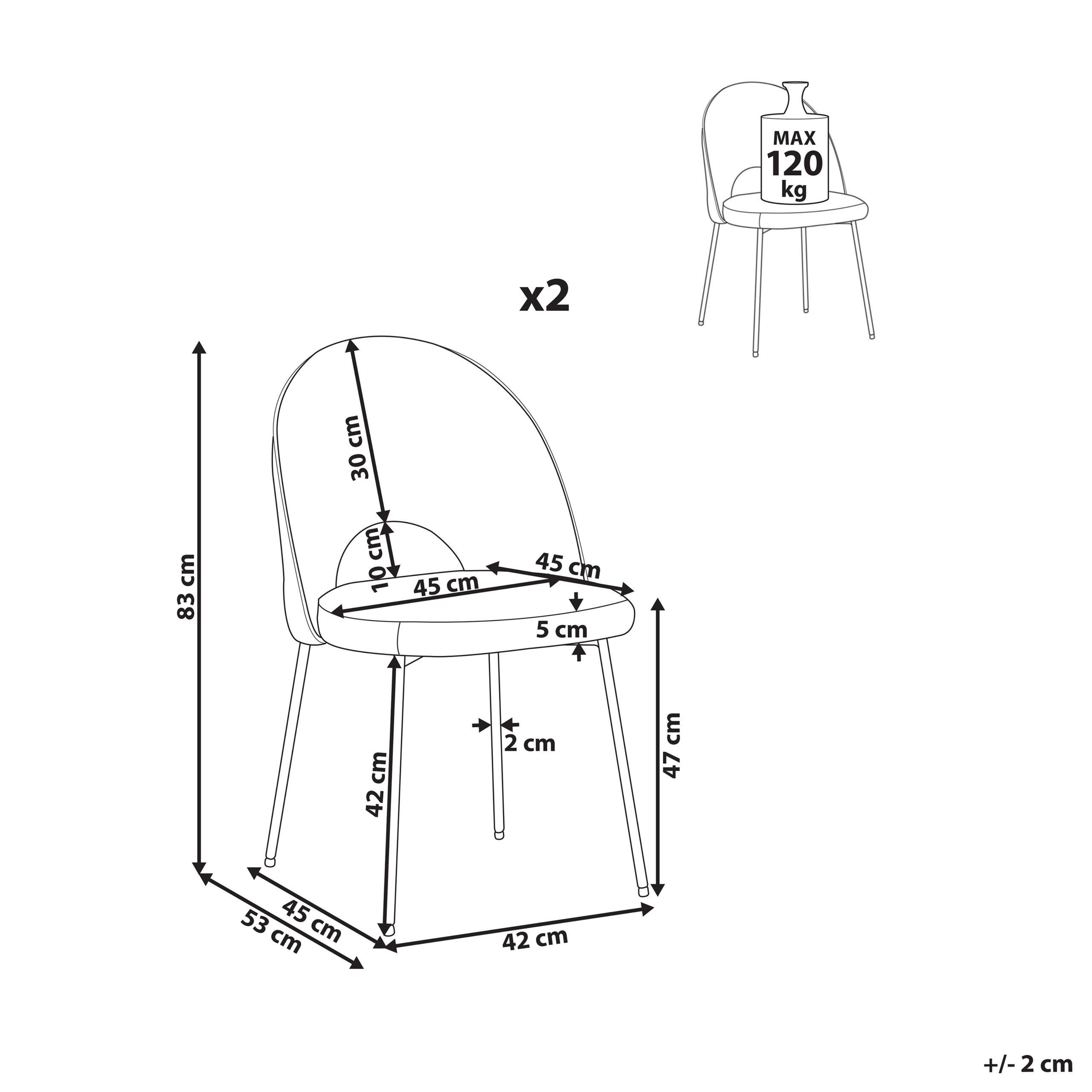 Set de 2 scaune dining COVELO Catifea Verde mentă [3]