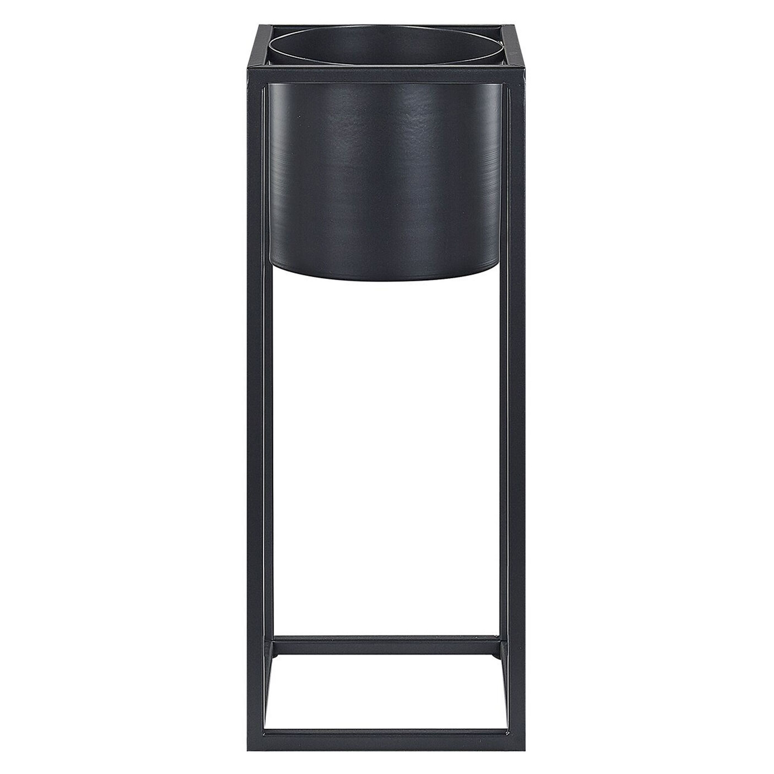 Bloempot zwart 15x15x40 cm IDRA