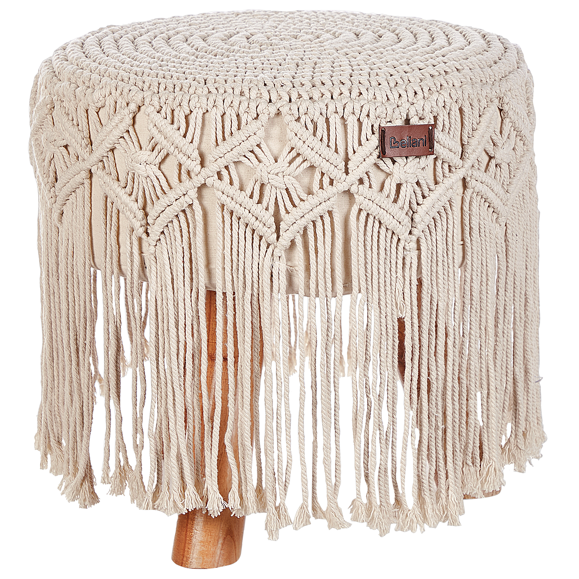 Hocker katoen beige NAWABAD
