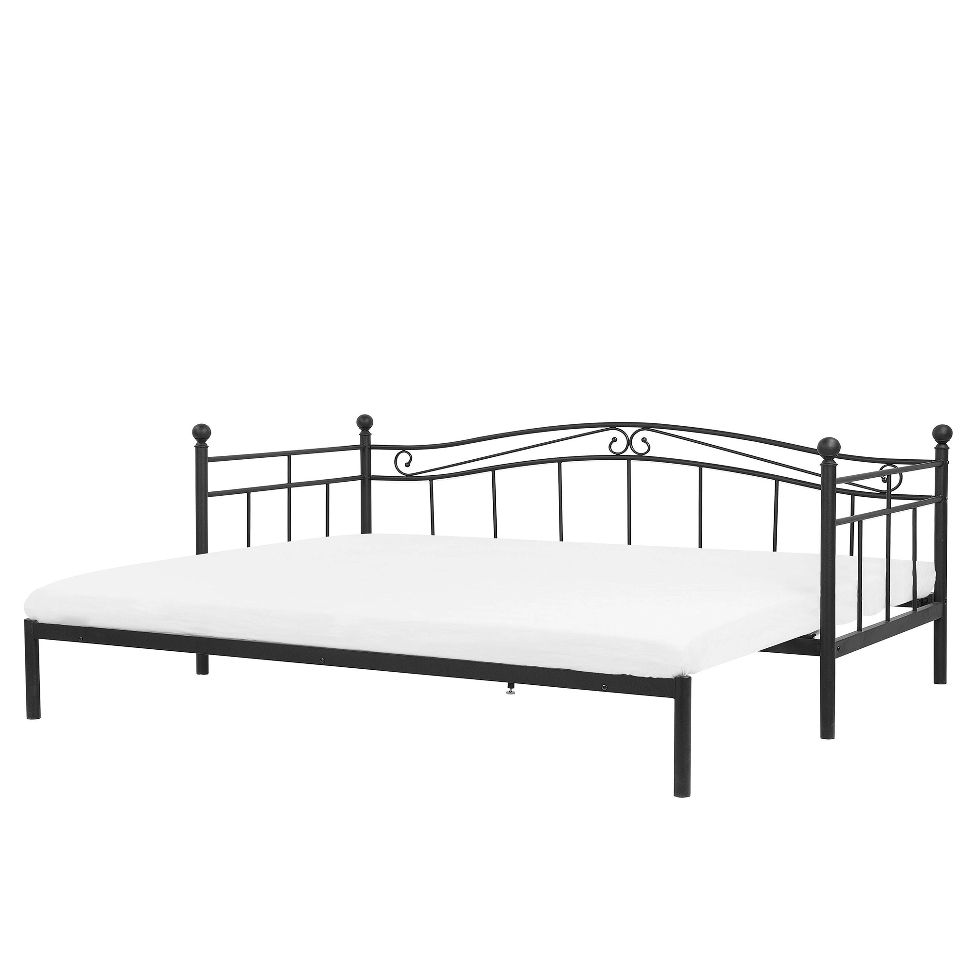 Bedbank metaal zwart 80 x 200 cm TULLE