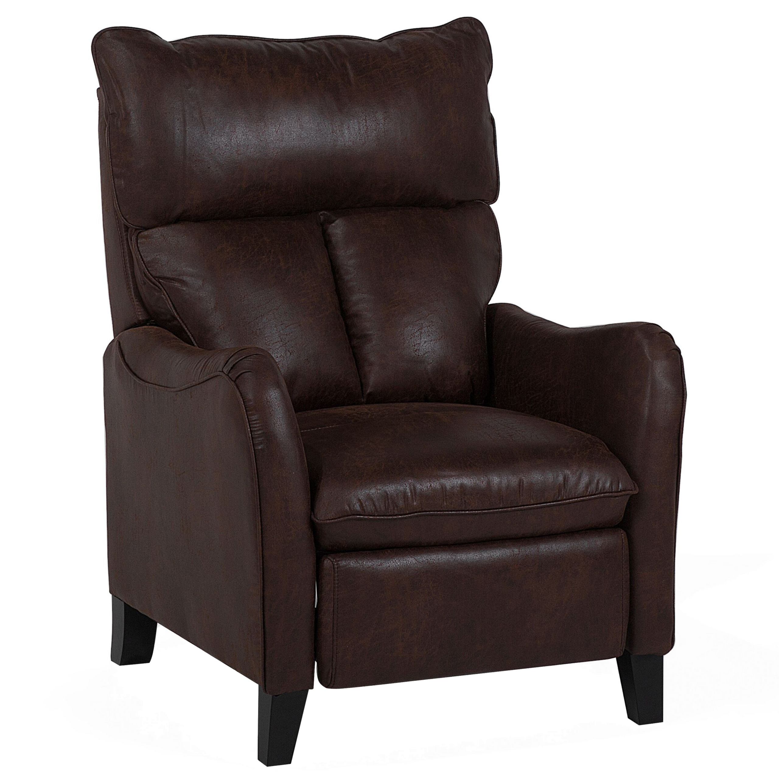 Fauteuil Kunstleer Donkerbruin ROYSTON