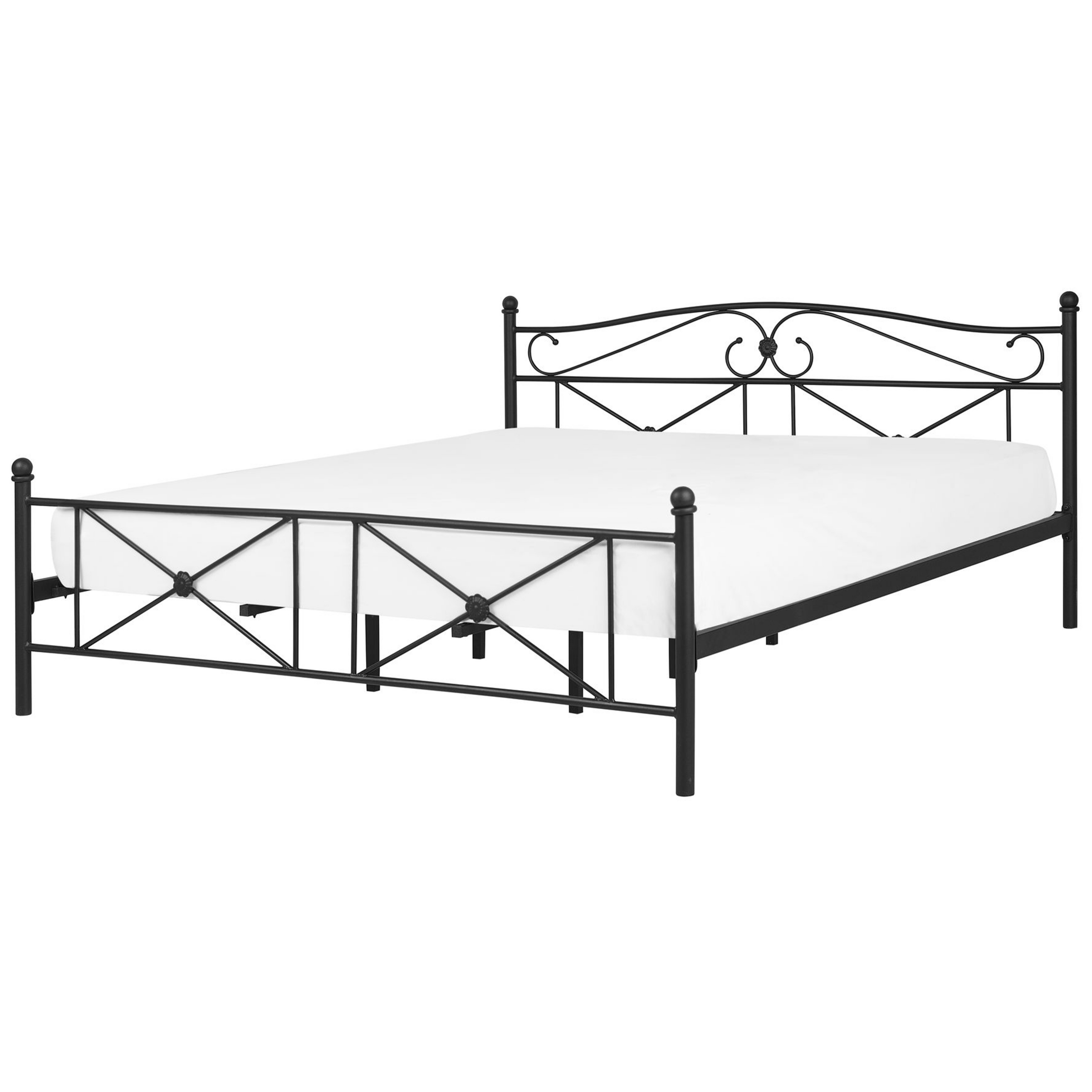 Bed metaal zwart 180 x 200 cm RODEZ
