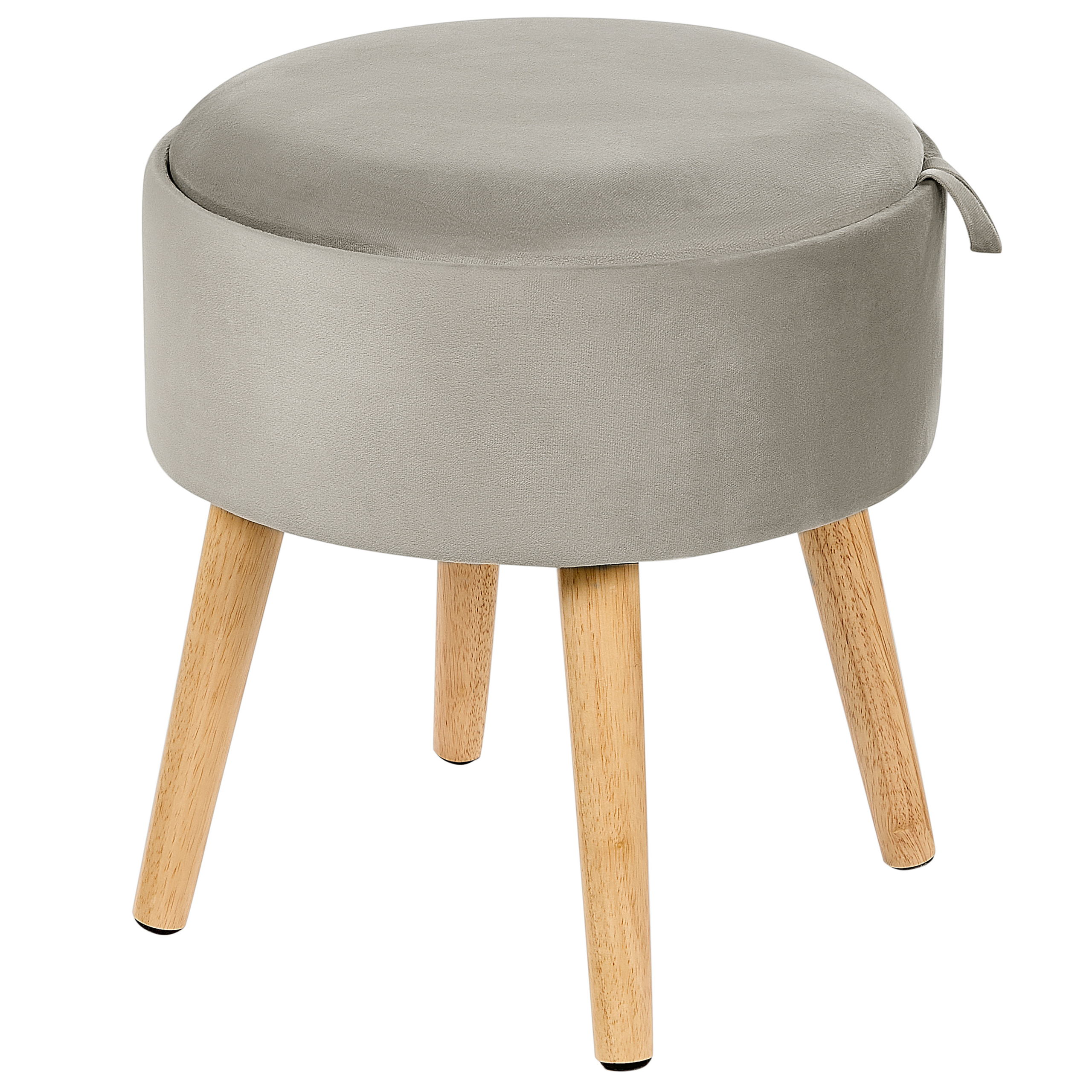 Hocker met opbergruimte fluweel grijs NEELY
