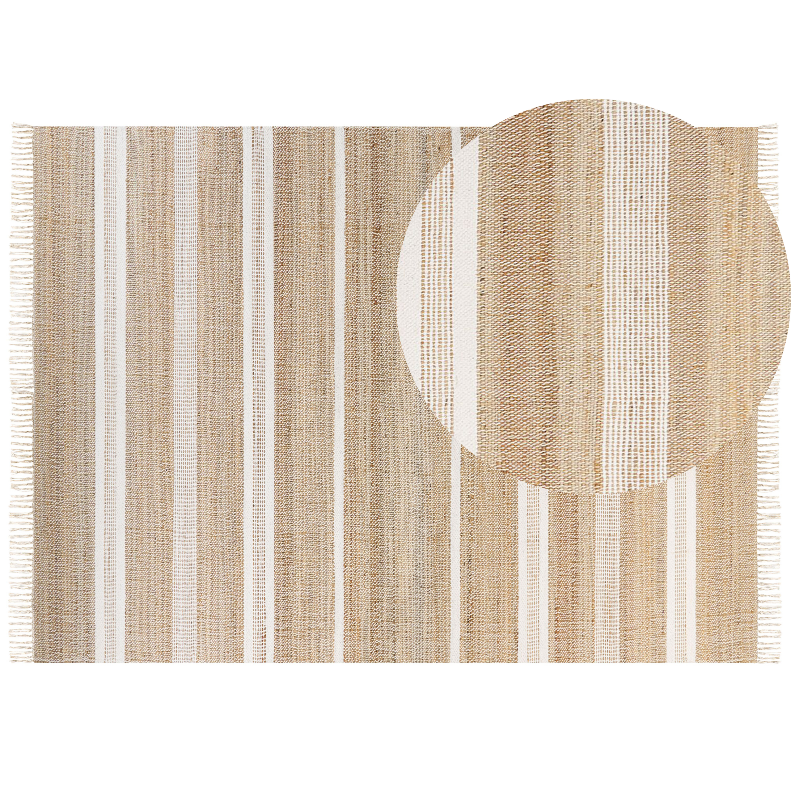 Vloerkleed jute beige/wit 160 x 230 cm TALPUR