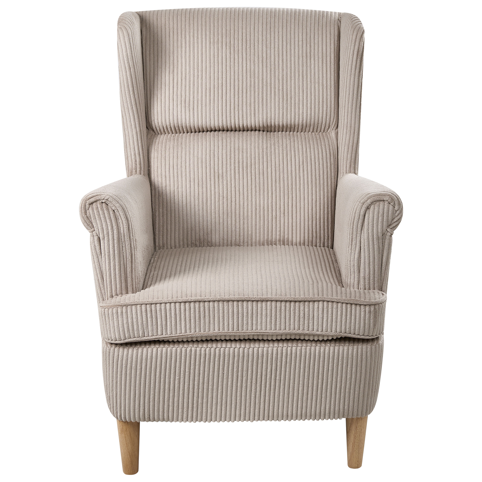 ABSON High Back Armchair Velour Beige [5]