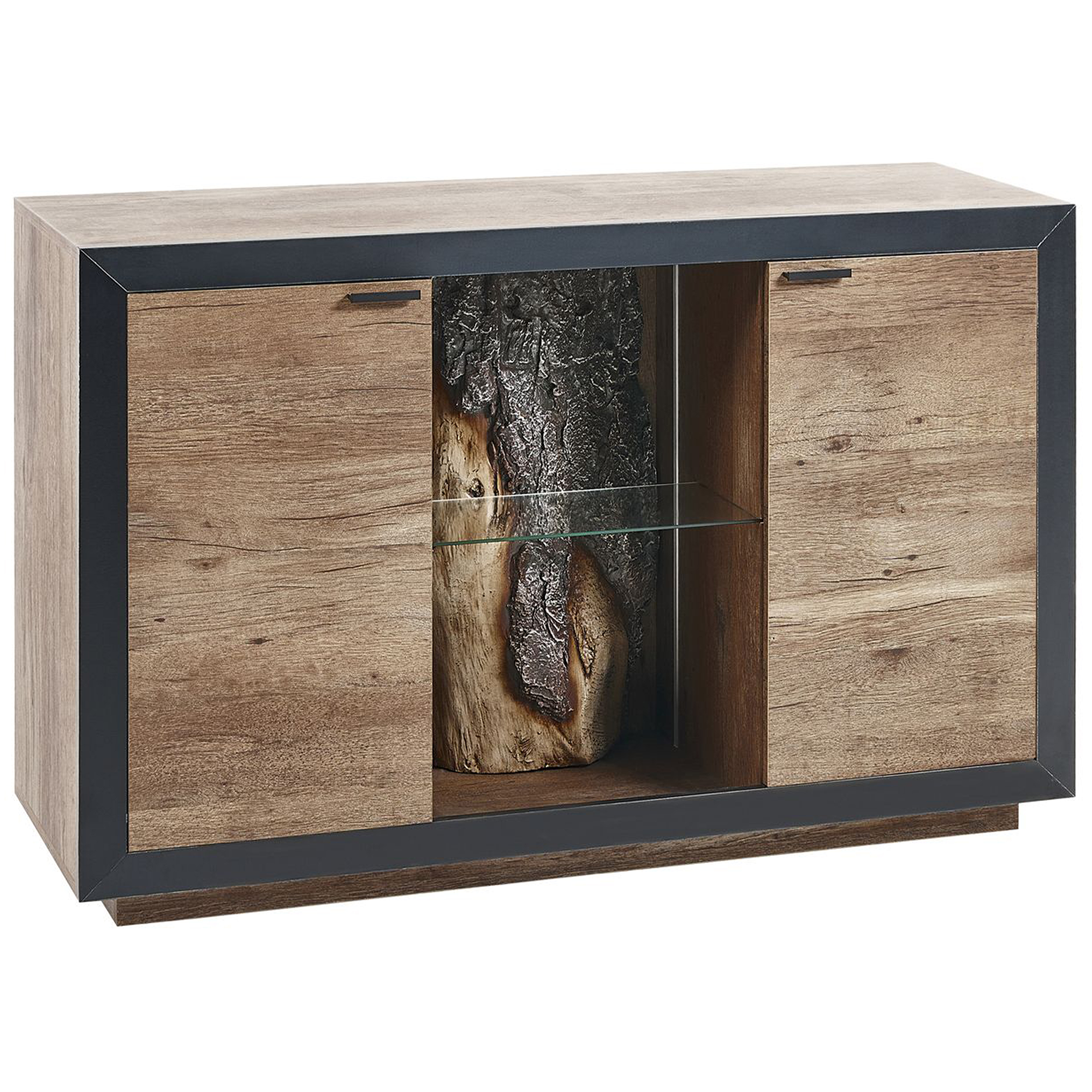 Dressoir LED lichtbruin/zwart MARANA