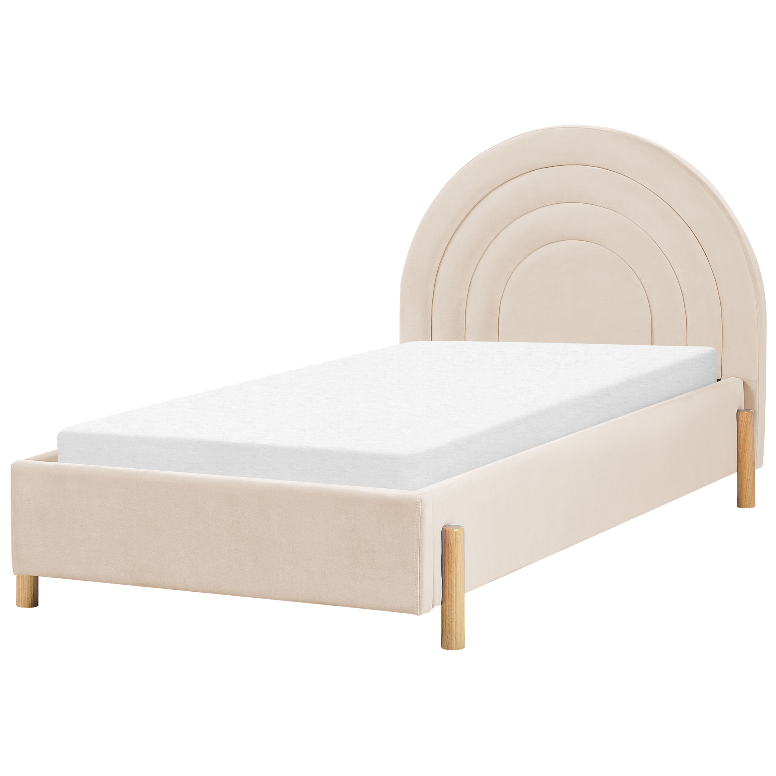 Bed fluweel beige 90 x 200 ANET