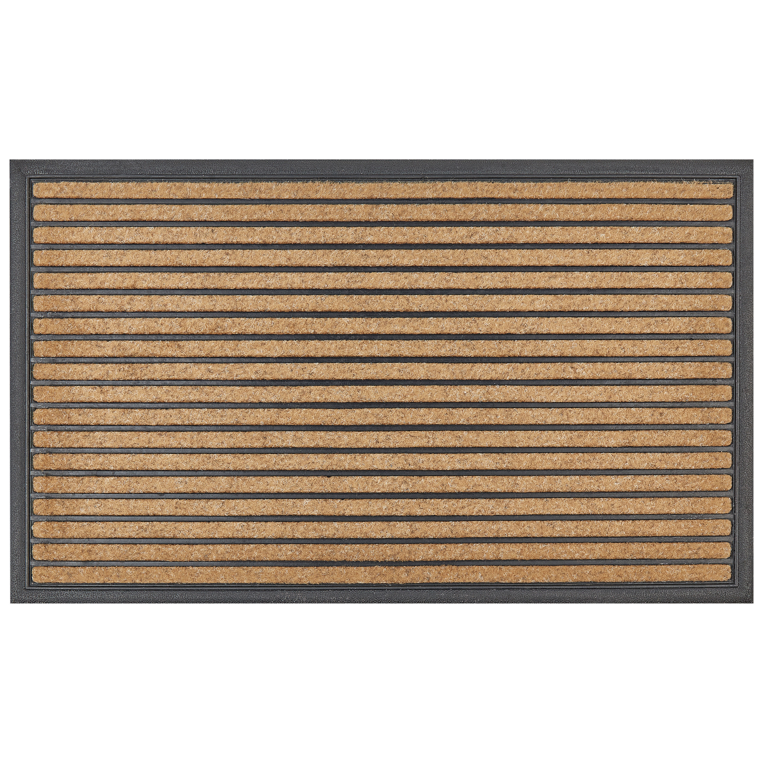 Deurmat polyester natuurlijk/zwart 45 x 75 cm ZAGROS