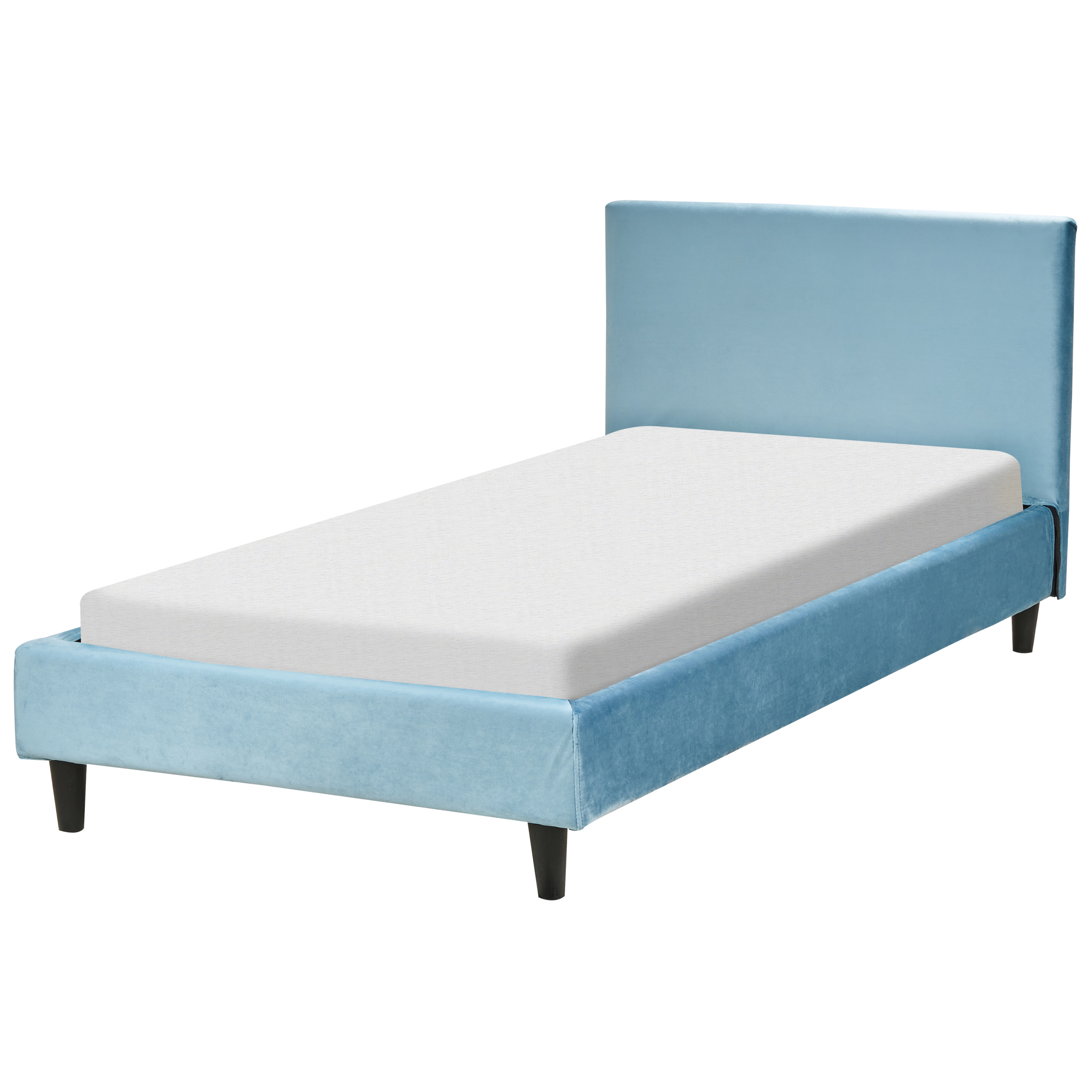 Bed fluweel lichtblauw 90 x 200 cm FITOU