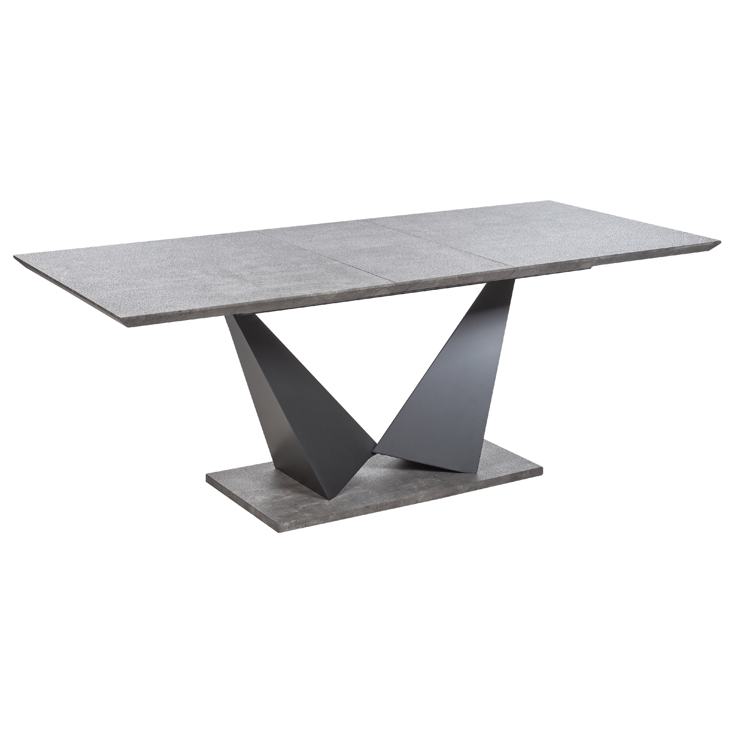 Eettafel uitschuifbaar betonlook 160/200 x 90 cm ALCANTRA