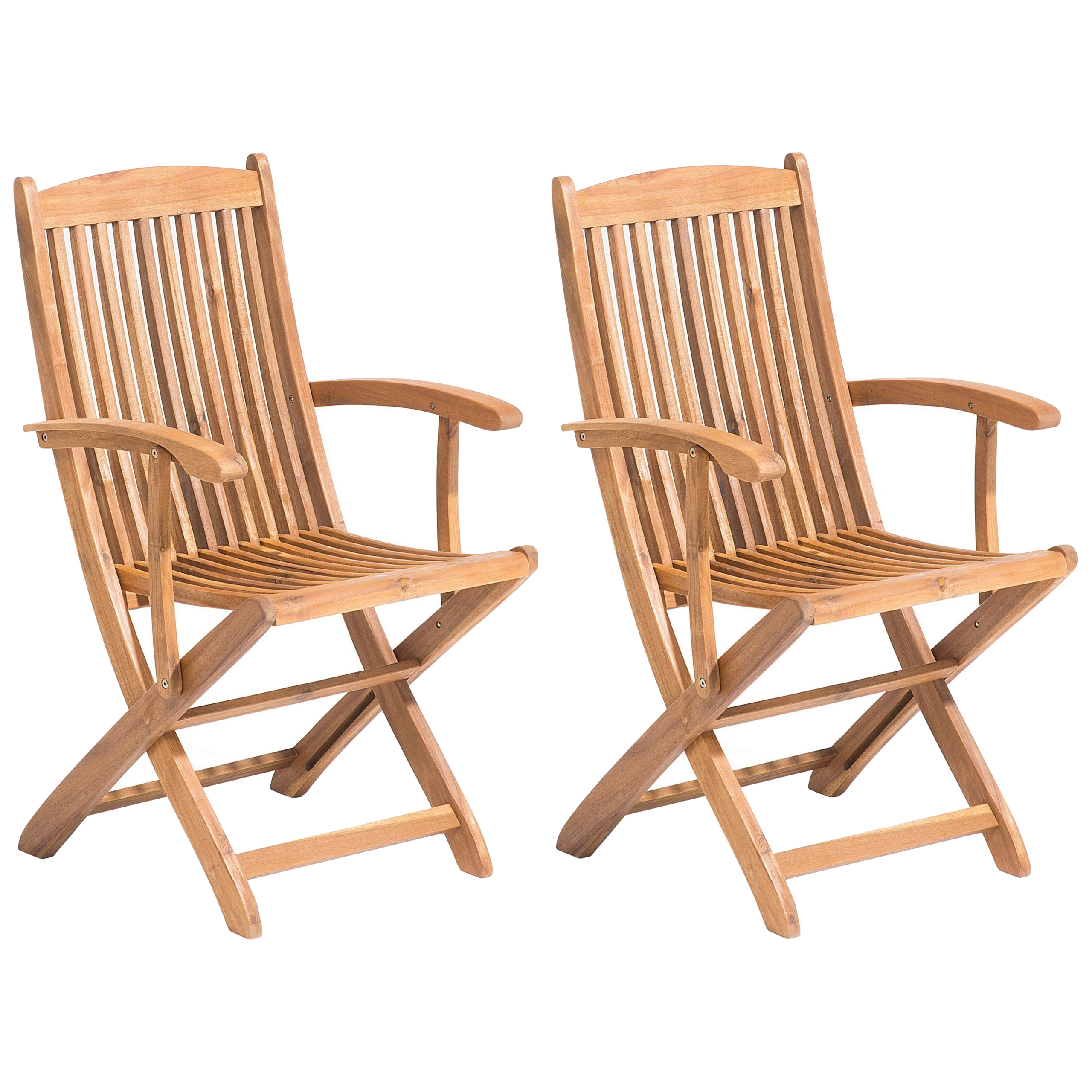 Set van 2 stoelen Hout Lichte houtkleur MAUI