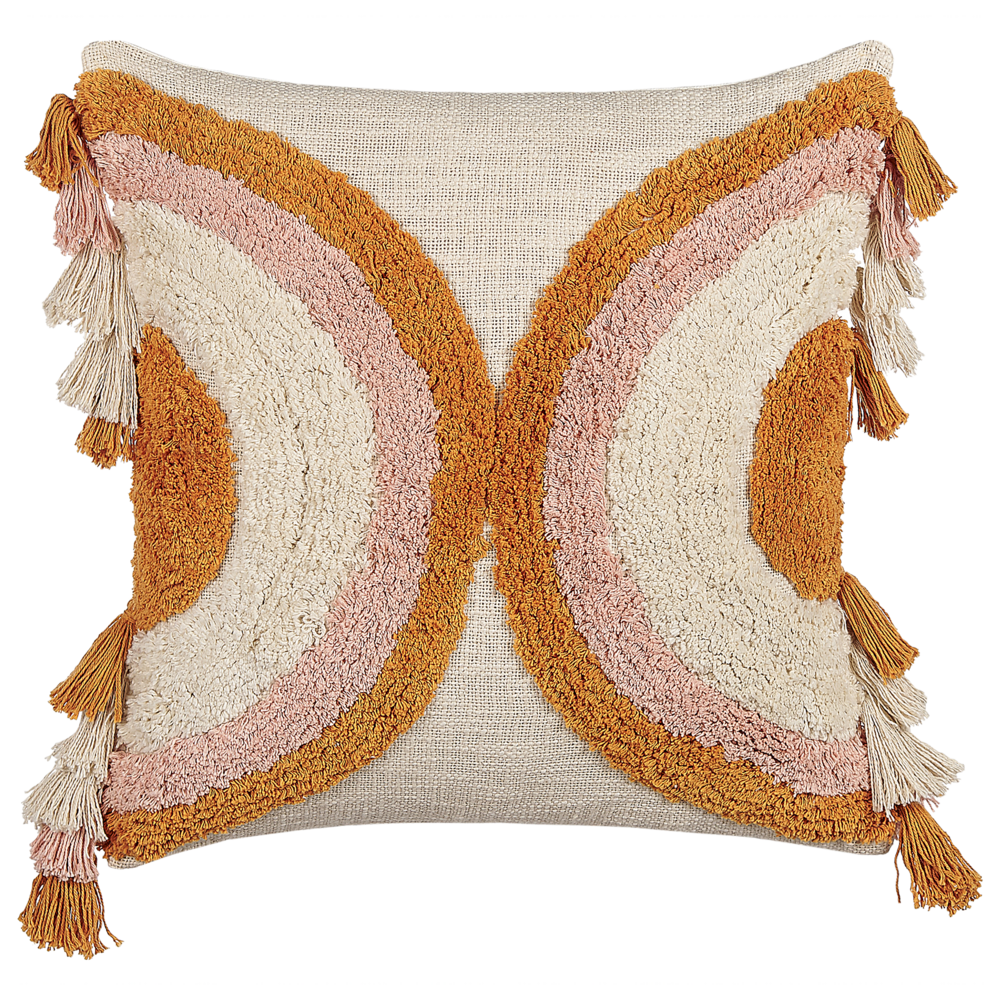 Image of Cuscino decorativo cotone motivo geometrico 45 x 45 cm nappe decorative rivestimento sfoderabile accessori decorativi