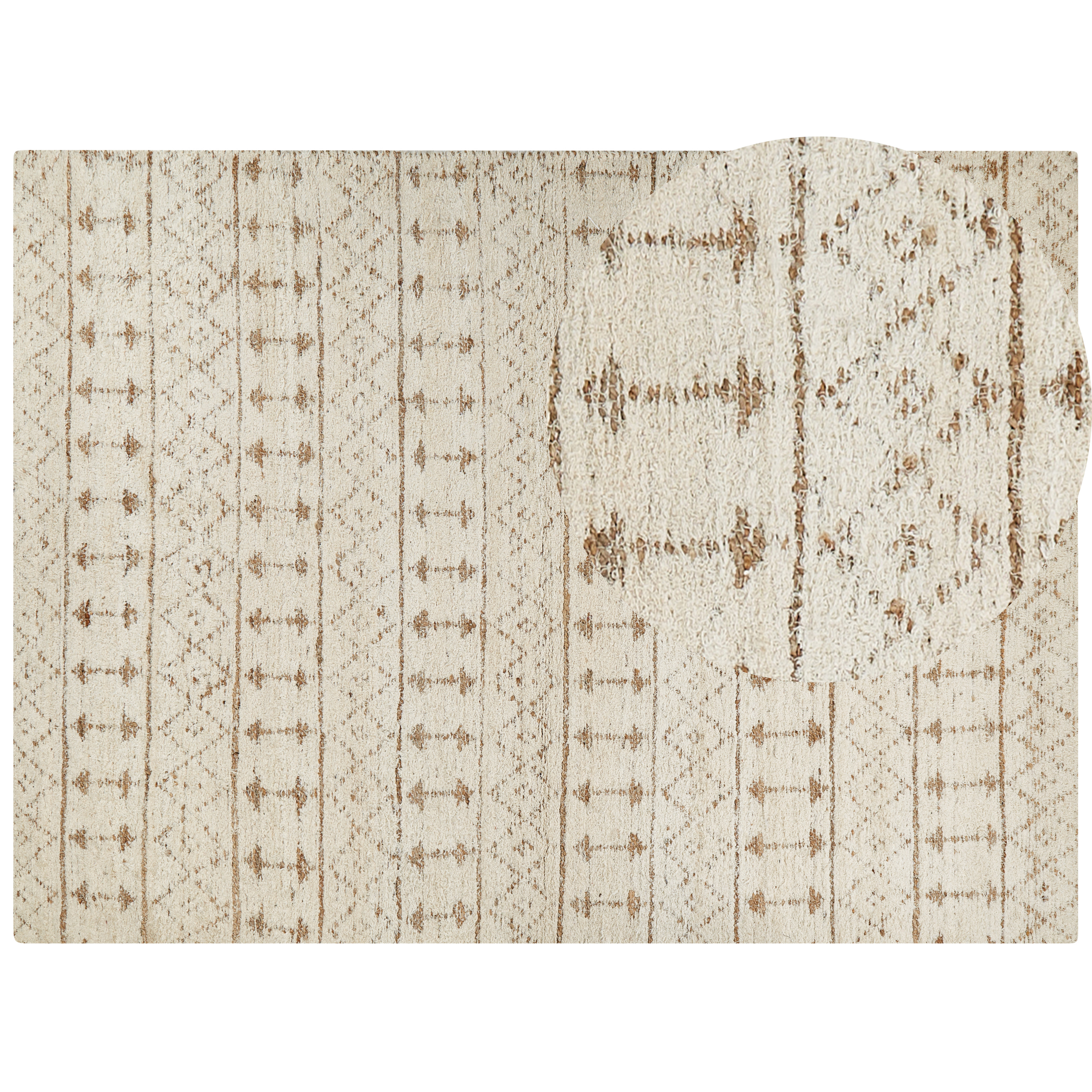 Vloerkleed hennep beige 300 x 400 cm SANAO