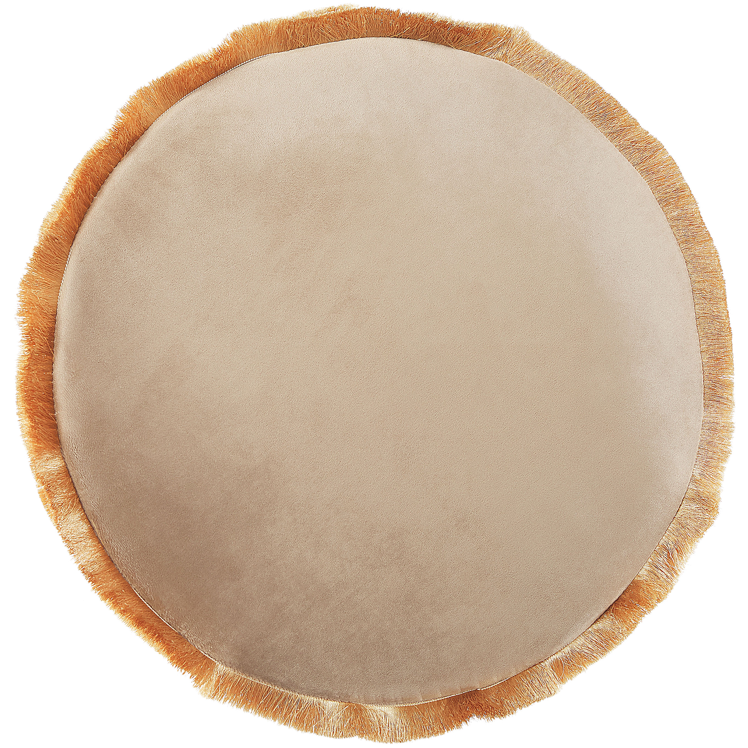 Rond zitkussen met franjes ø 40 cm beige POTHOS