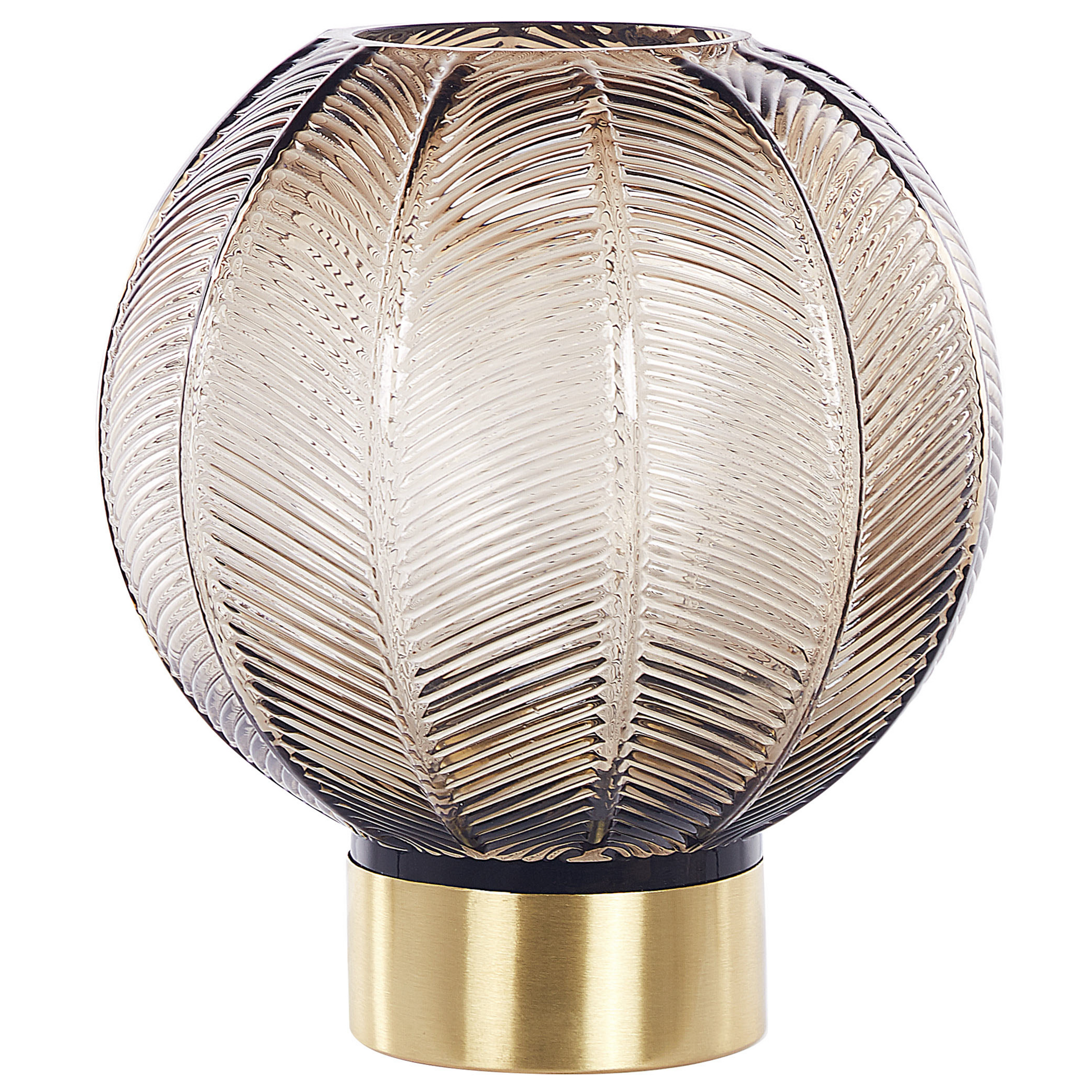 Glas Bloemenvaas 24 cm Bruin Goud FELLI