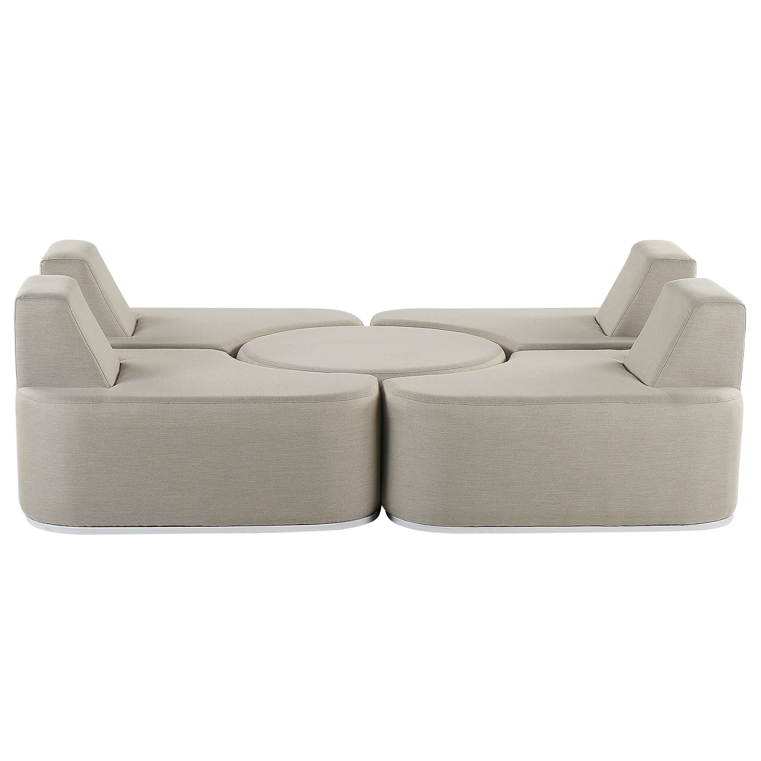 Loungeset Polyester Lichtgrijs FABRO